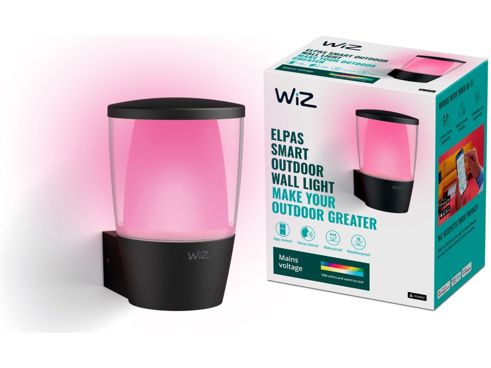 WiZ Udendørs ELPAS Væglampe Væglampe