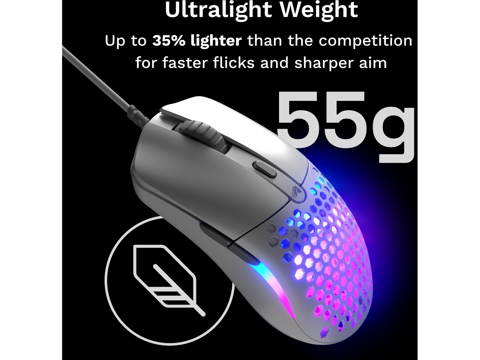 Glorious Model O Eternal gamingmus (hvid) Gamingmus