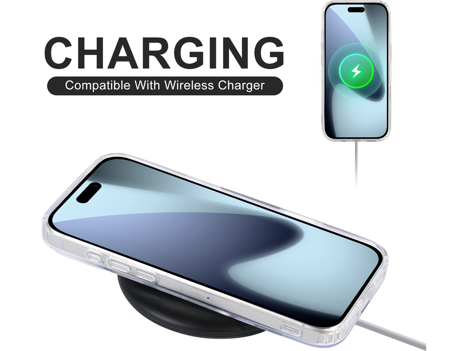 iiglo iPhone 17 Pro Max Magnetic Silikone cover (gennemsigtig) Mobilcover