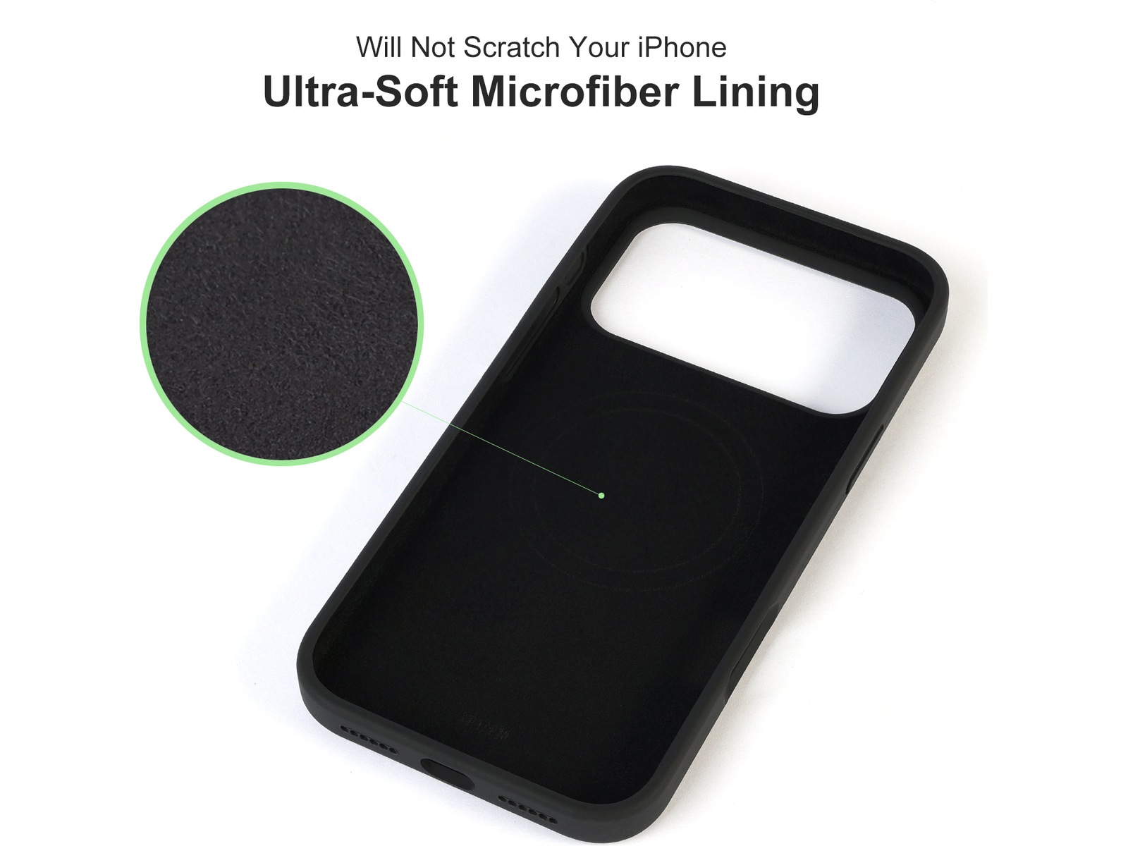 iiglo iPhone 17 Pro Max Magnetic Silikone cover (sort) Mobilcover