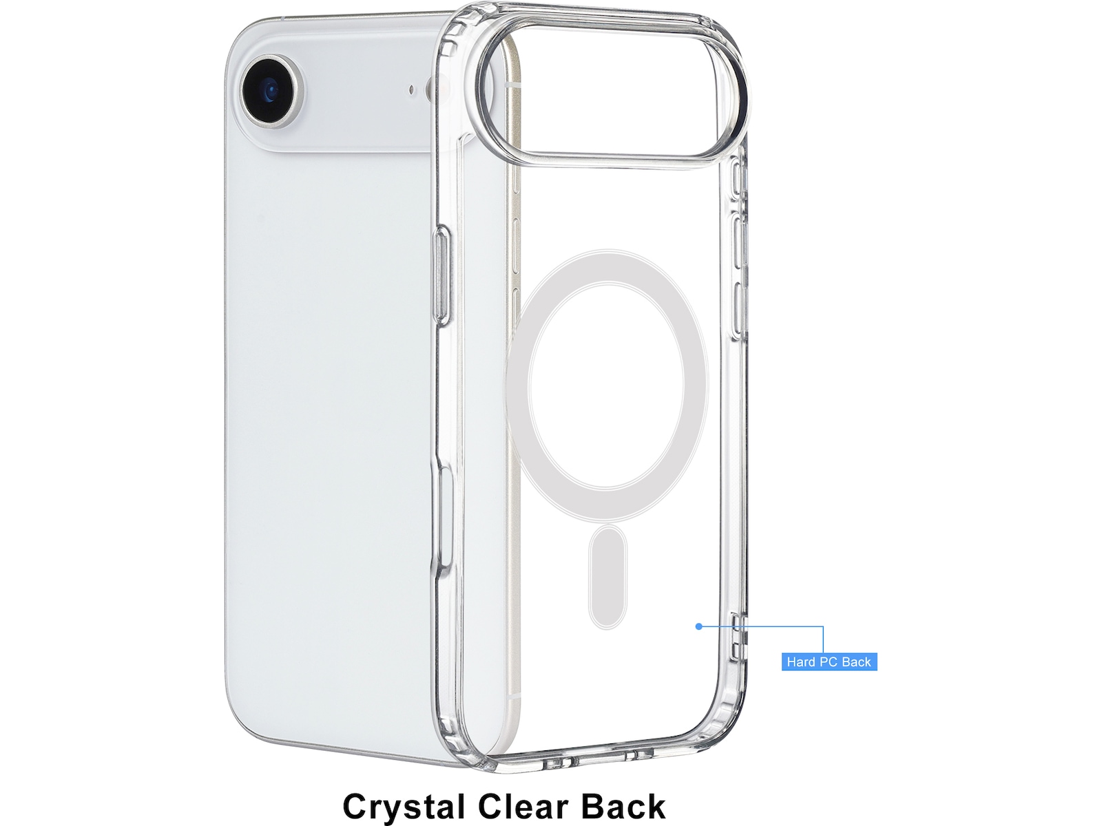 iiglo iPhone Air Magnetic Silikone cover (gennemsigtig) Mobilcover