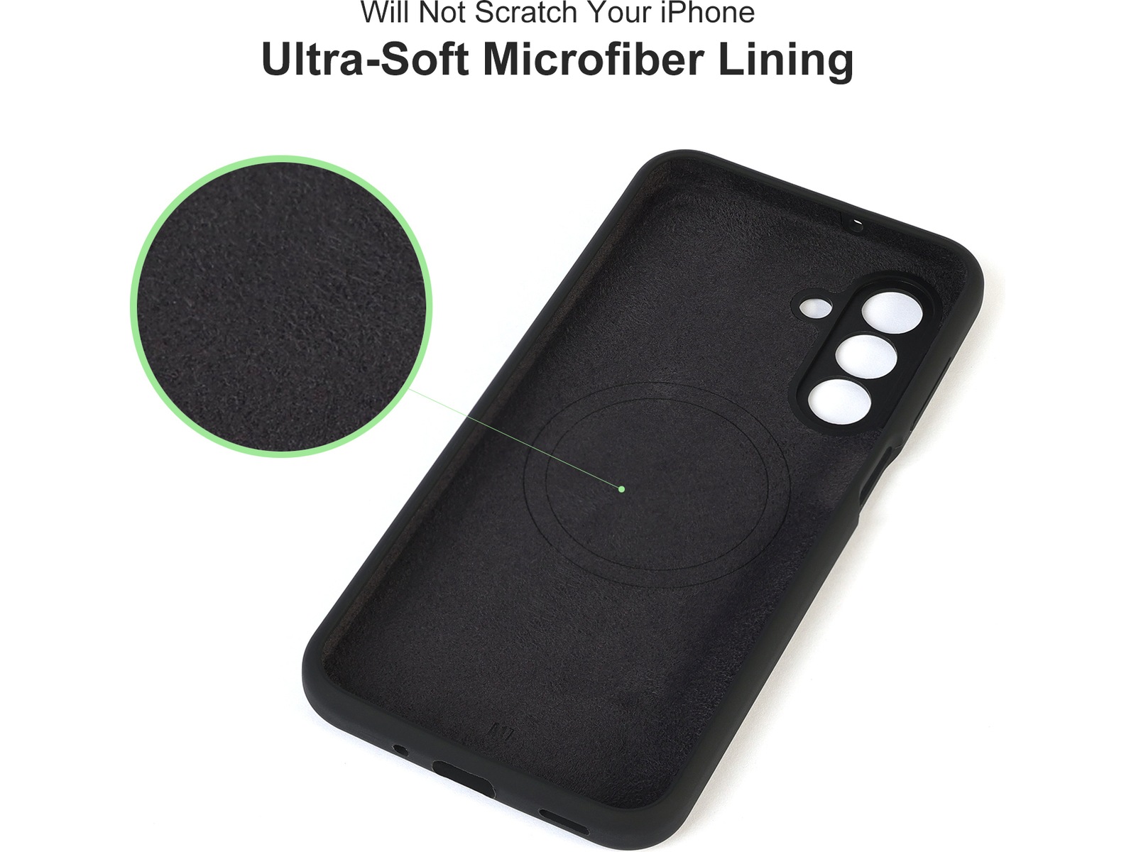 iiglo Galaxy A17 Magnetic Silikone cover (sort) Mobilcover