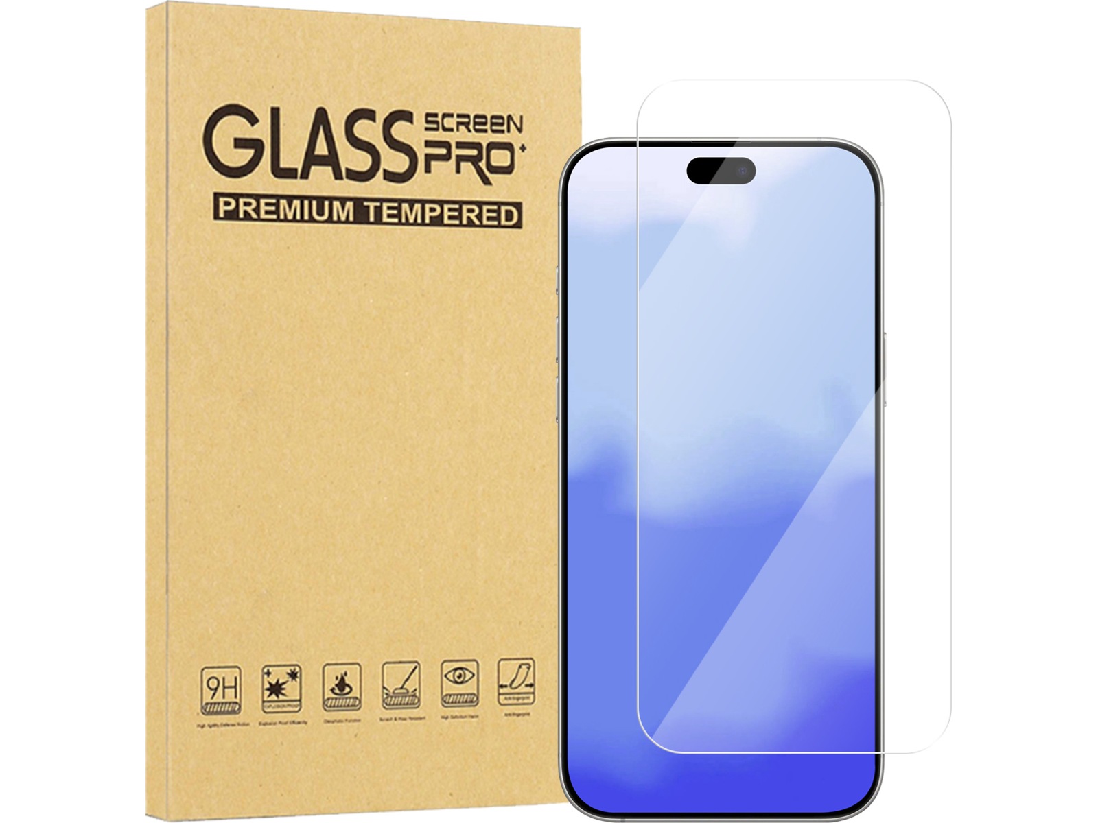 iiglo iPhone 17 / 17 Pro / 16 Pro skærmbeskytter Skærmbeskyttelse mobiltelefon