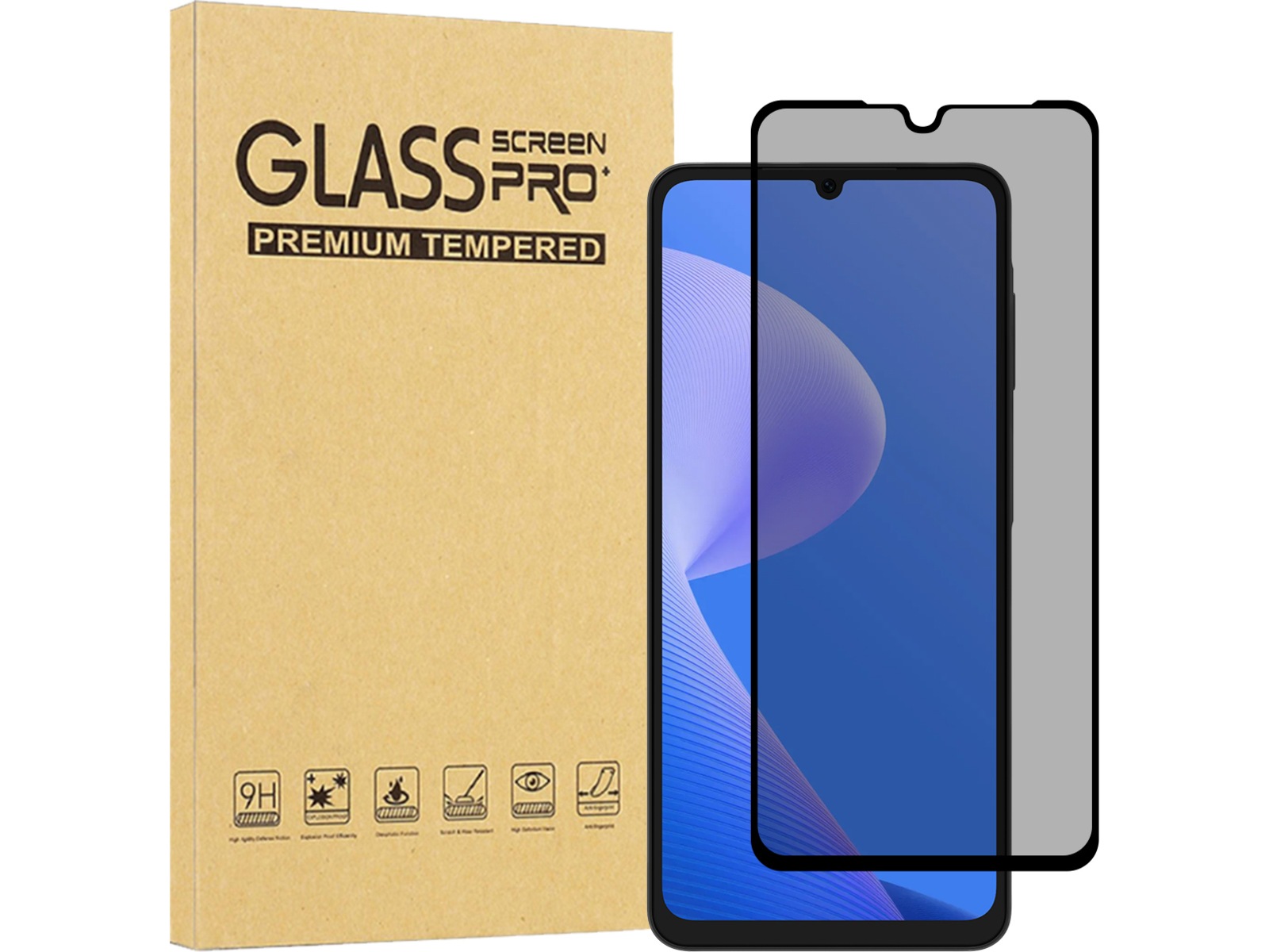 iiglo Galaxy A07 Privacy skærmbeskytter Skærmbeskyttelse mobiltelefon