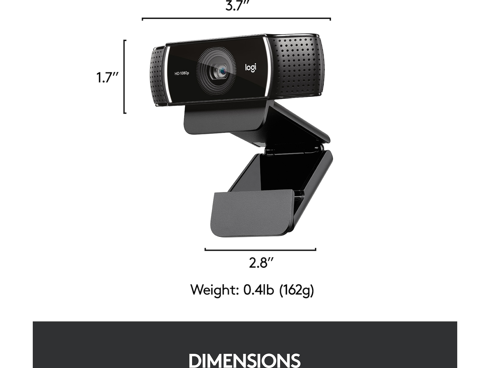 Logitech C922 30FPS 1080P Professional Streaming Webcam Webkameraer