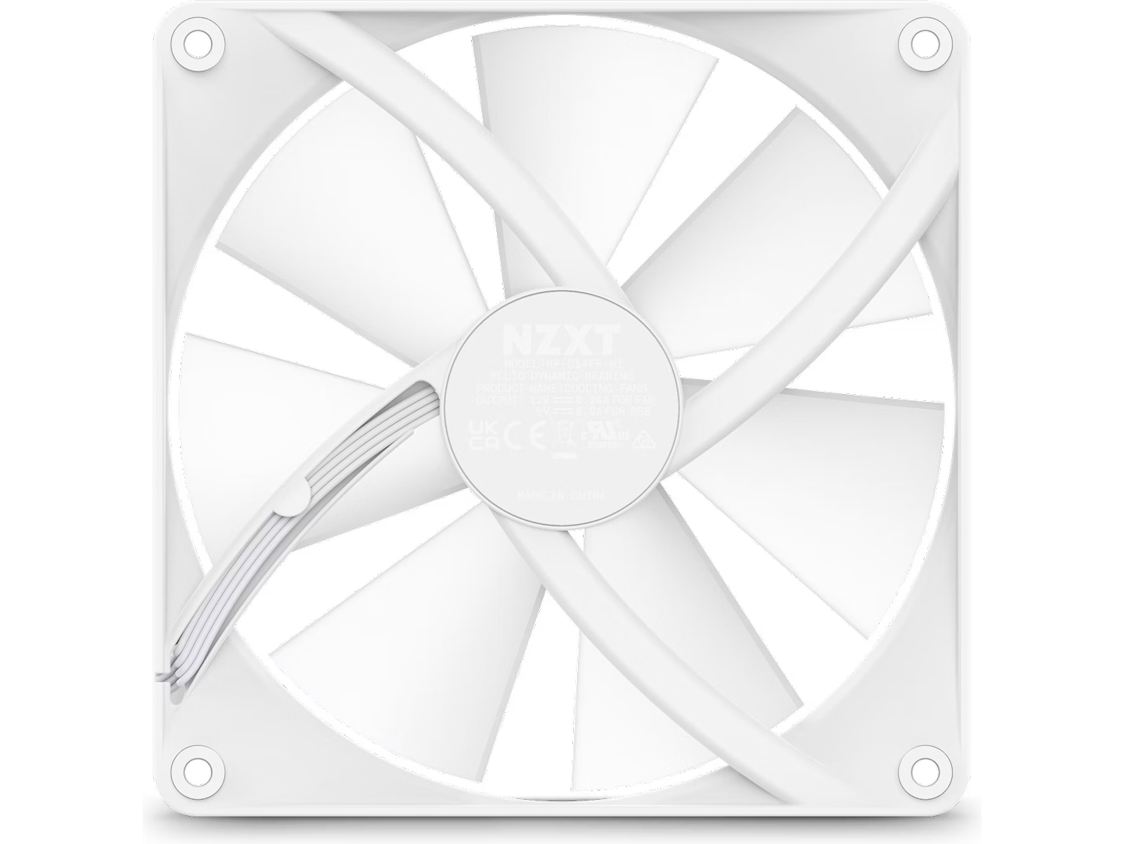 NZXT F140 RGB Core Ventilator (hvidt) Blæsere