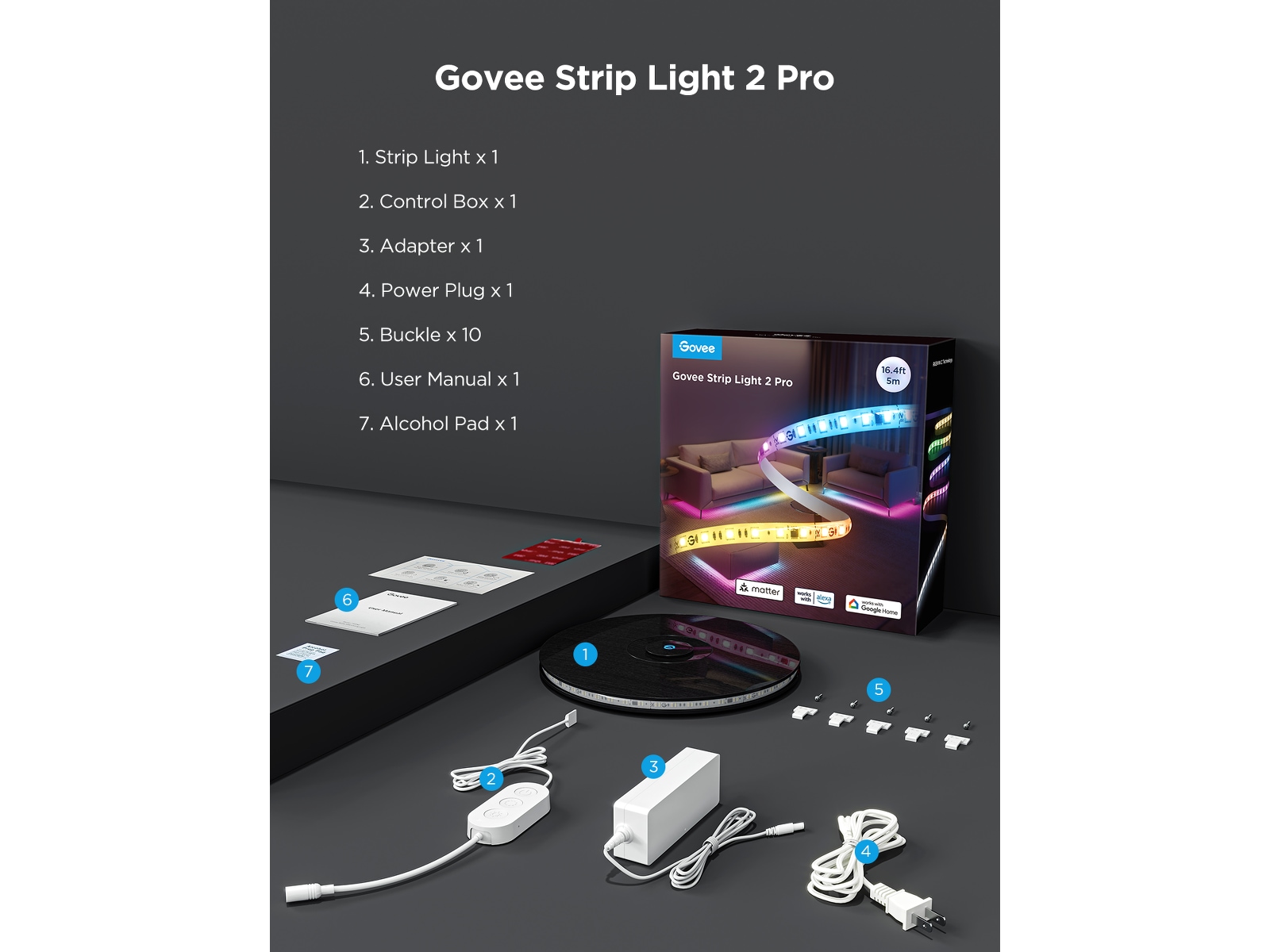 Govee Strip Light 2 Pro 5M Led strips & underholdning