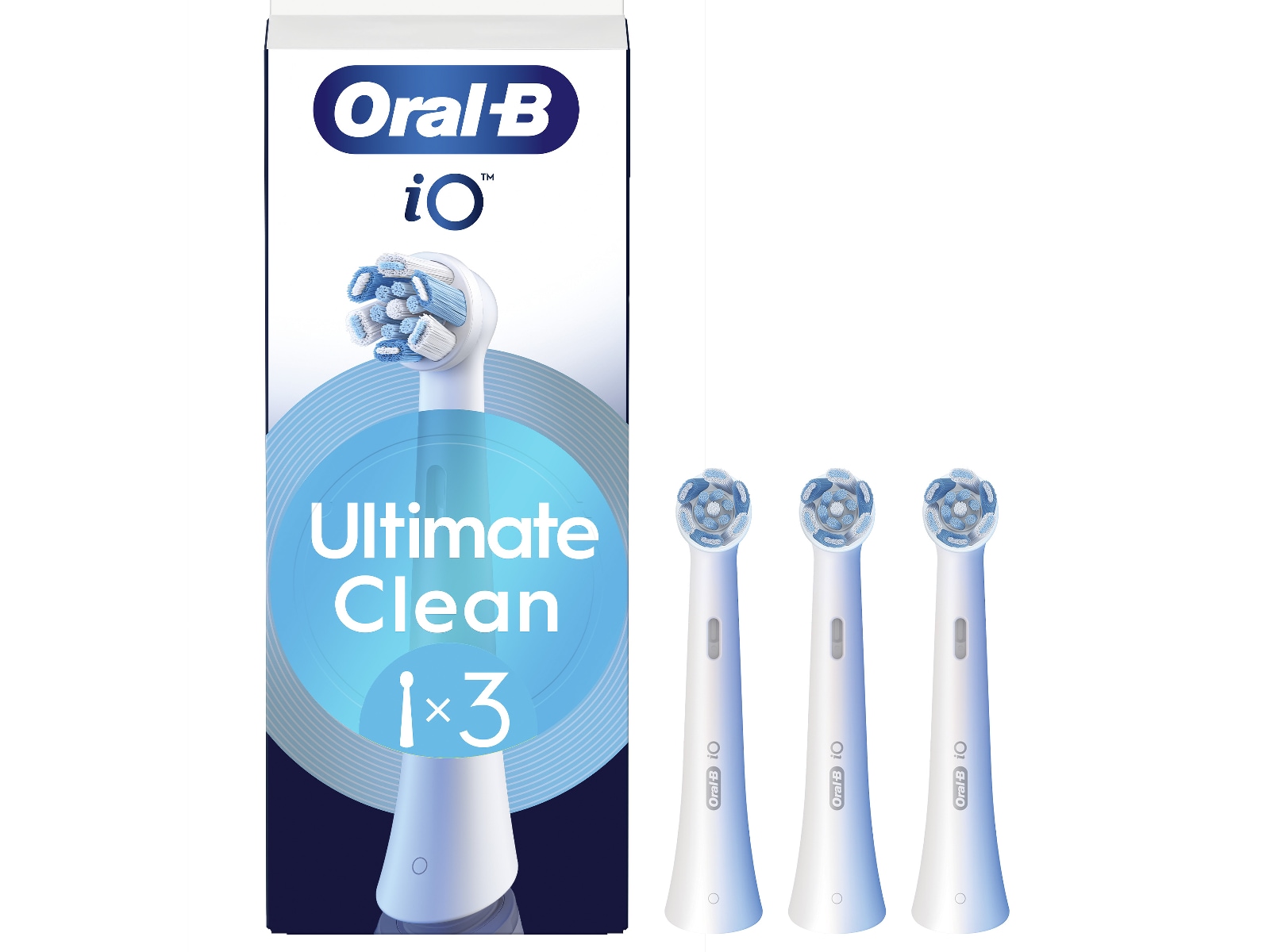 Oral-B iO Ultimate Clean børstehoveder 3 stk. (hvid) Tandbørstehoveder