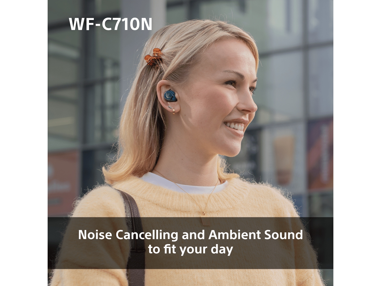 Sony WF-C710N Trådløse høretelefoner, Earbuds med mikrofon (blå) In-ear høretelefoner