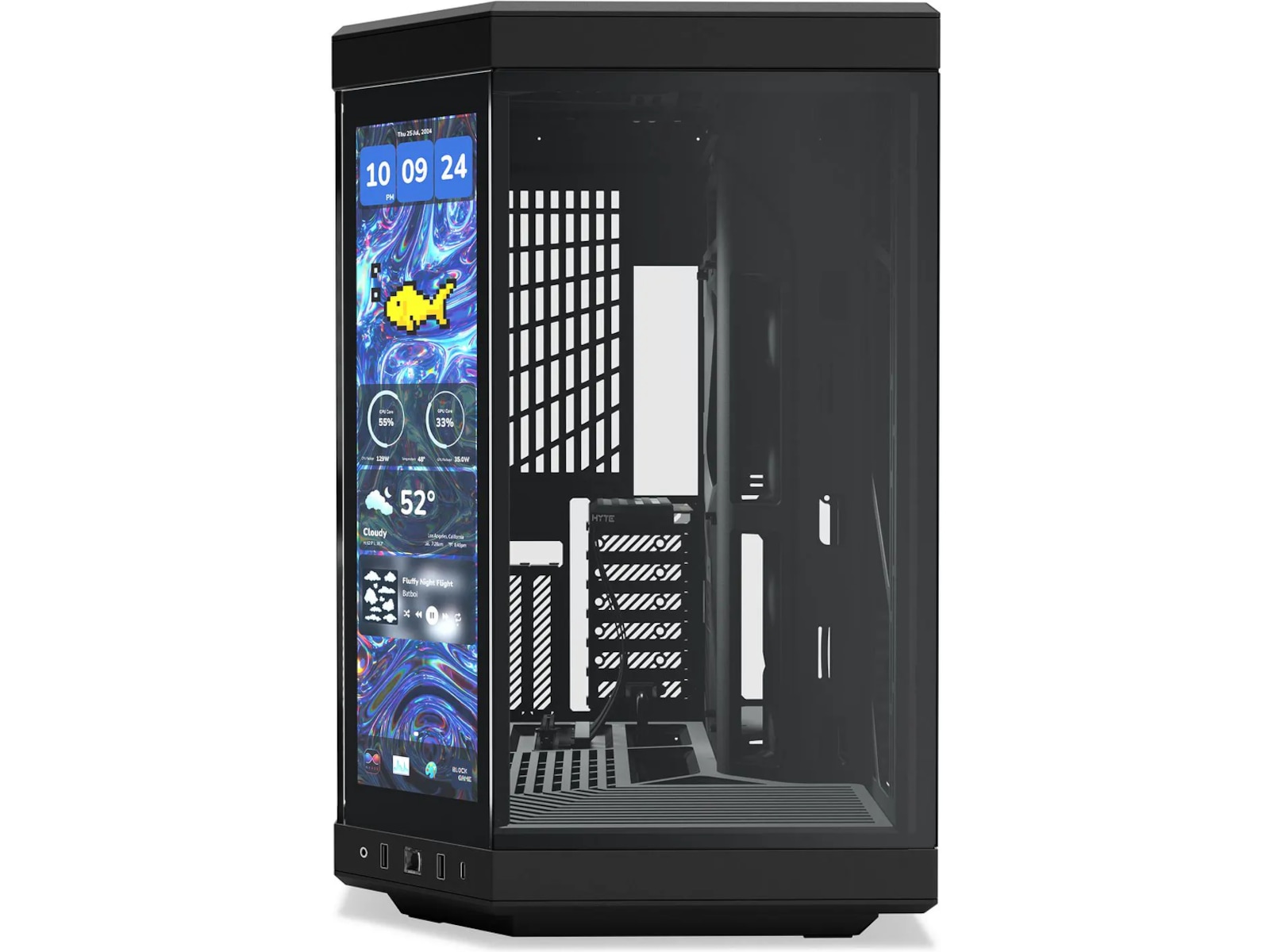 HYTE Y70 Touch Infinite 14,5" Mid Tower (sort) Midi Tower