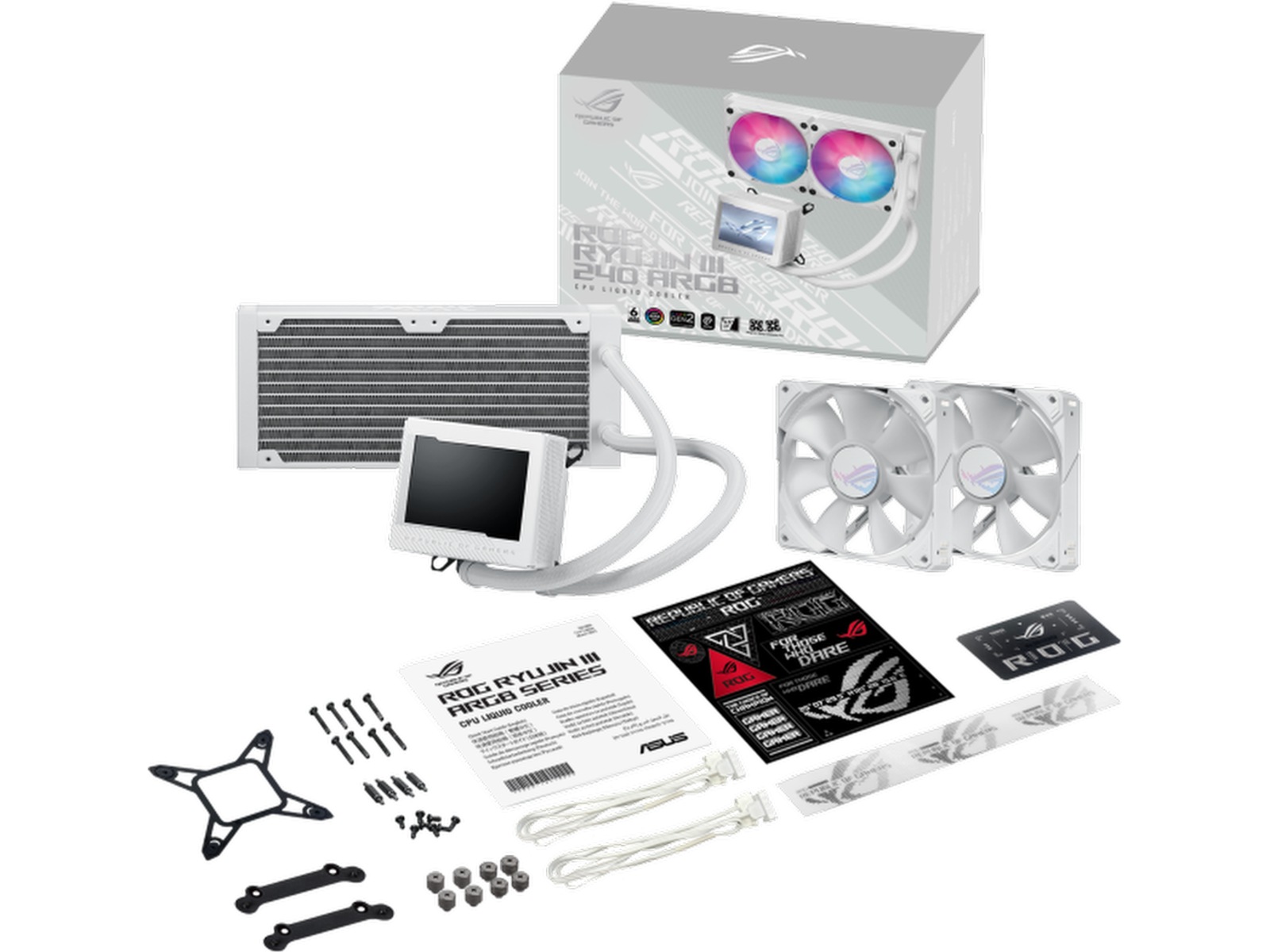 Asus ROG Ryujin III 240 ARGB Køler (hvidt) CPU - Vandkøling