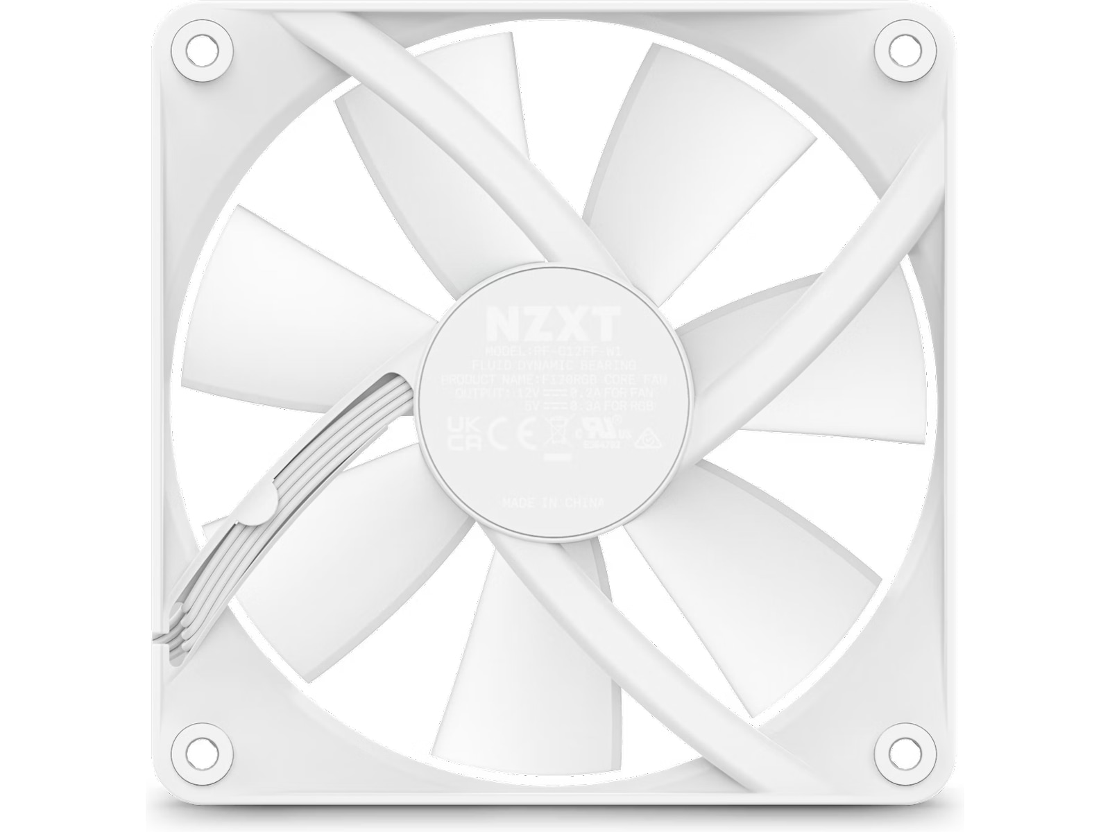 NZXT F120 RGB Core Ventilator (hvidt) Blæsere