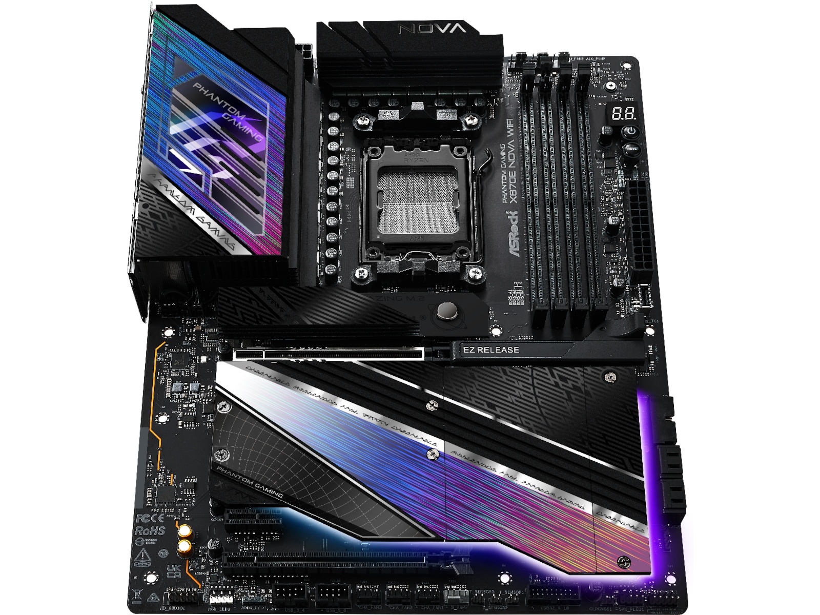 ASRock X870E Phantom Gaming Nova WiFi Bundkort AMD Socket
