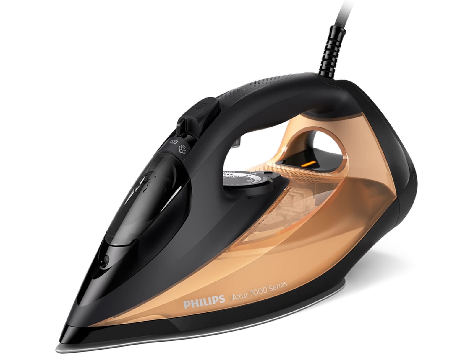 Philips 7000 Series DST7040/81 Dampstrygejern (sort/guld) Strygejern