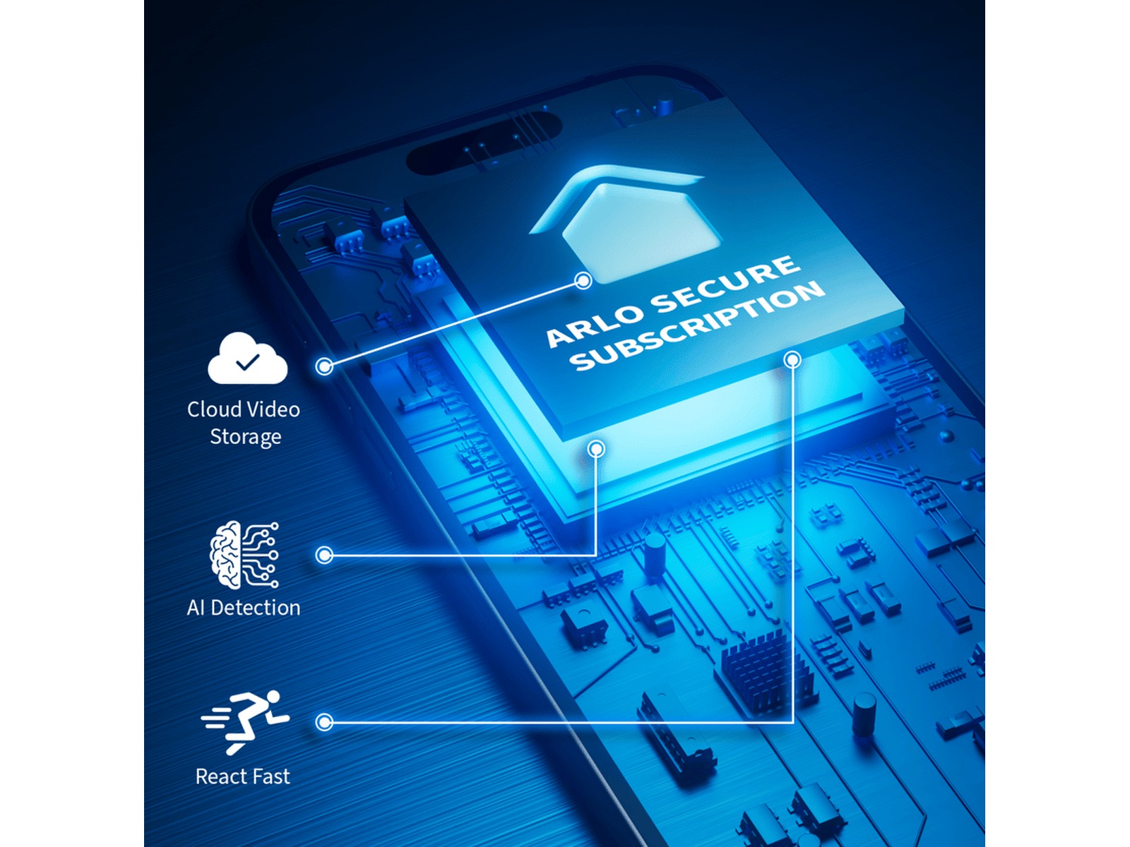Arlo Pro 5 2K sikkerhedskamera 4-pak (hvid) Overvågningskameraer