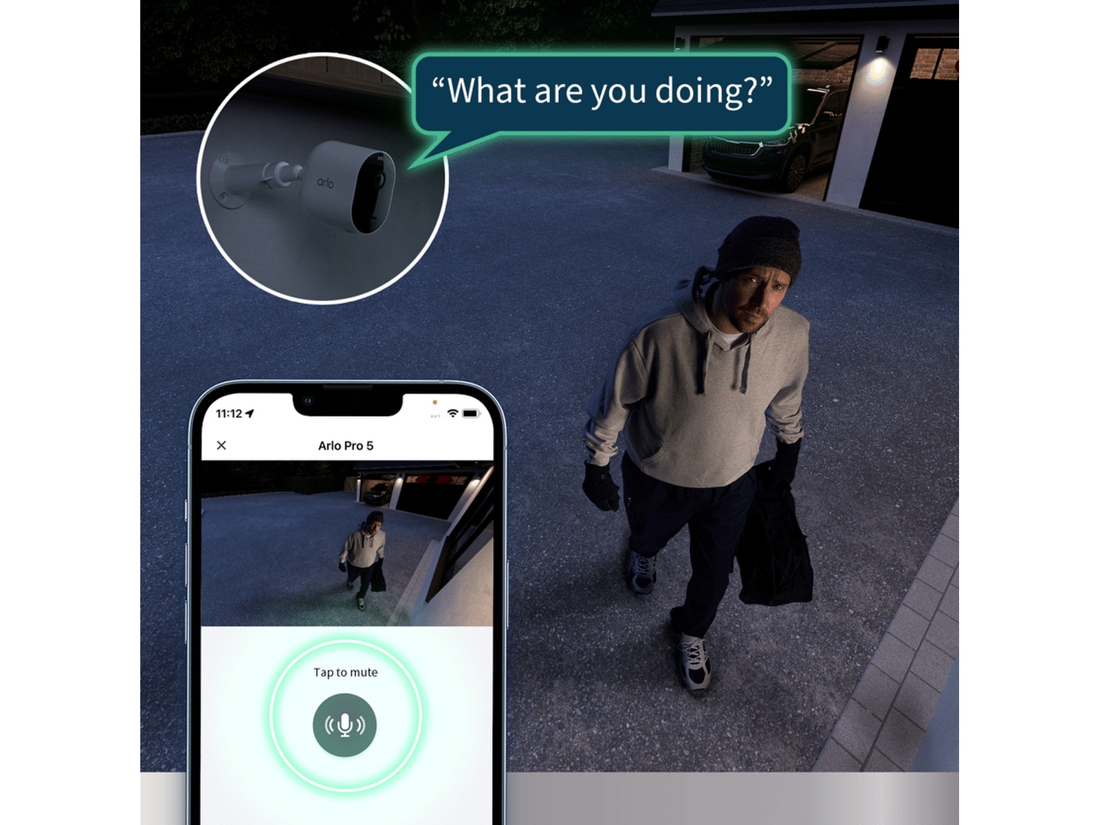 Arlo Pro 5 2K sikkerhedskamera 2-pak (hvid) Overvågningskameraer