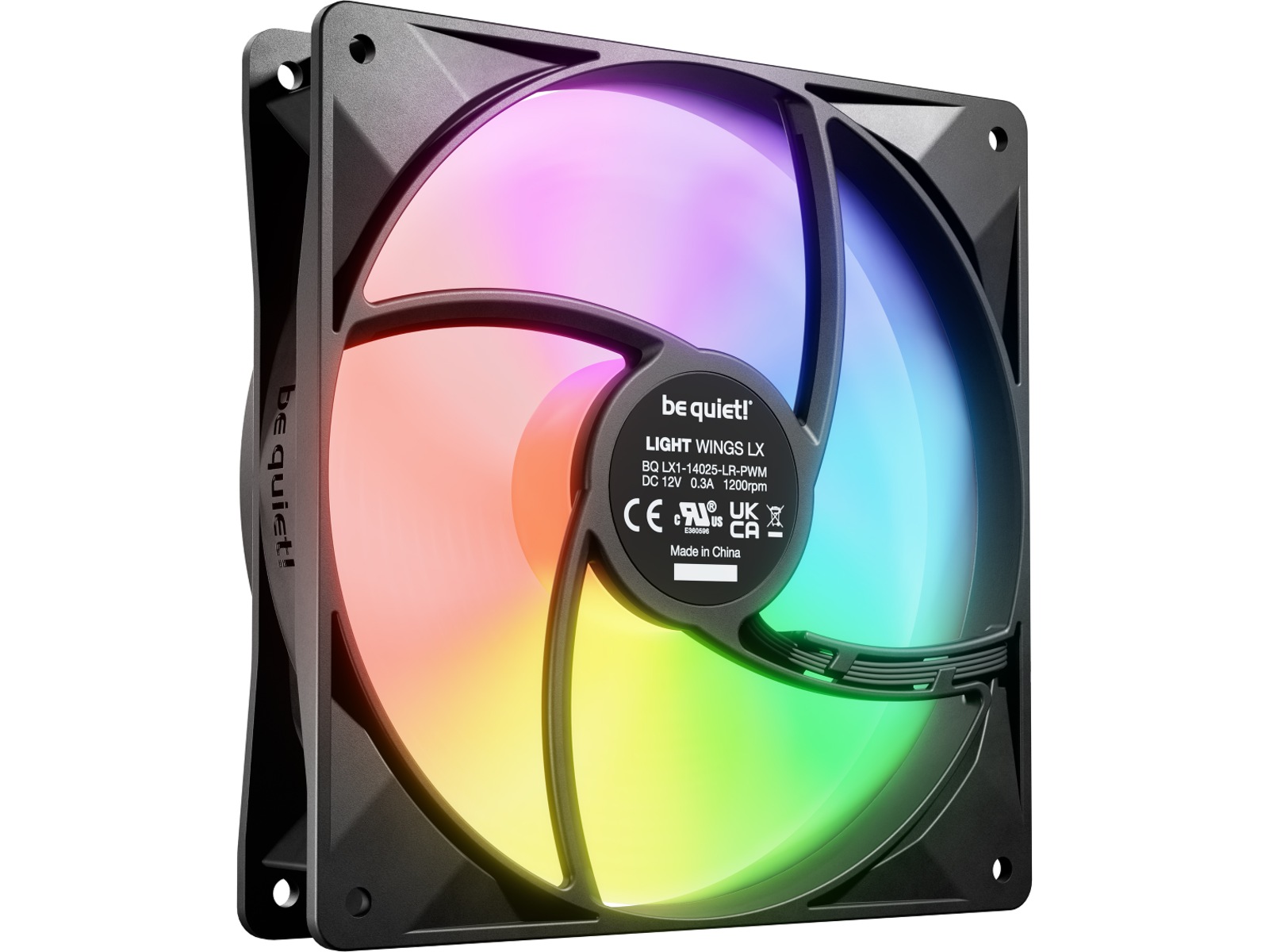 be quiet! LIGHT WINGS LX 140 PWM Ventilator 3pk (sort) Blæsere