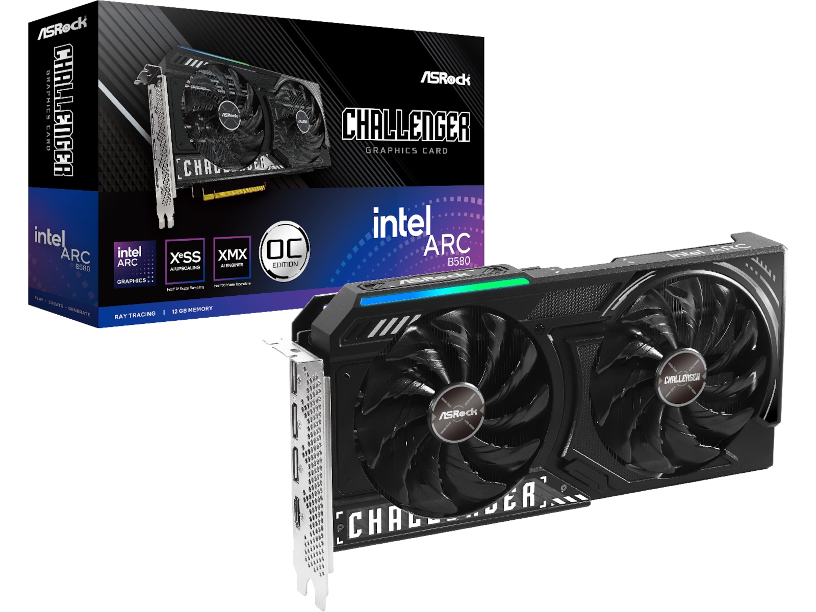 ASRock Intel Arc B580 Challenger OC Grafikkort