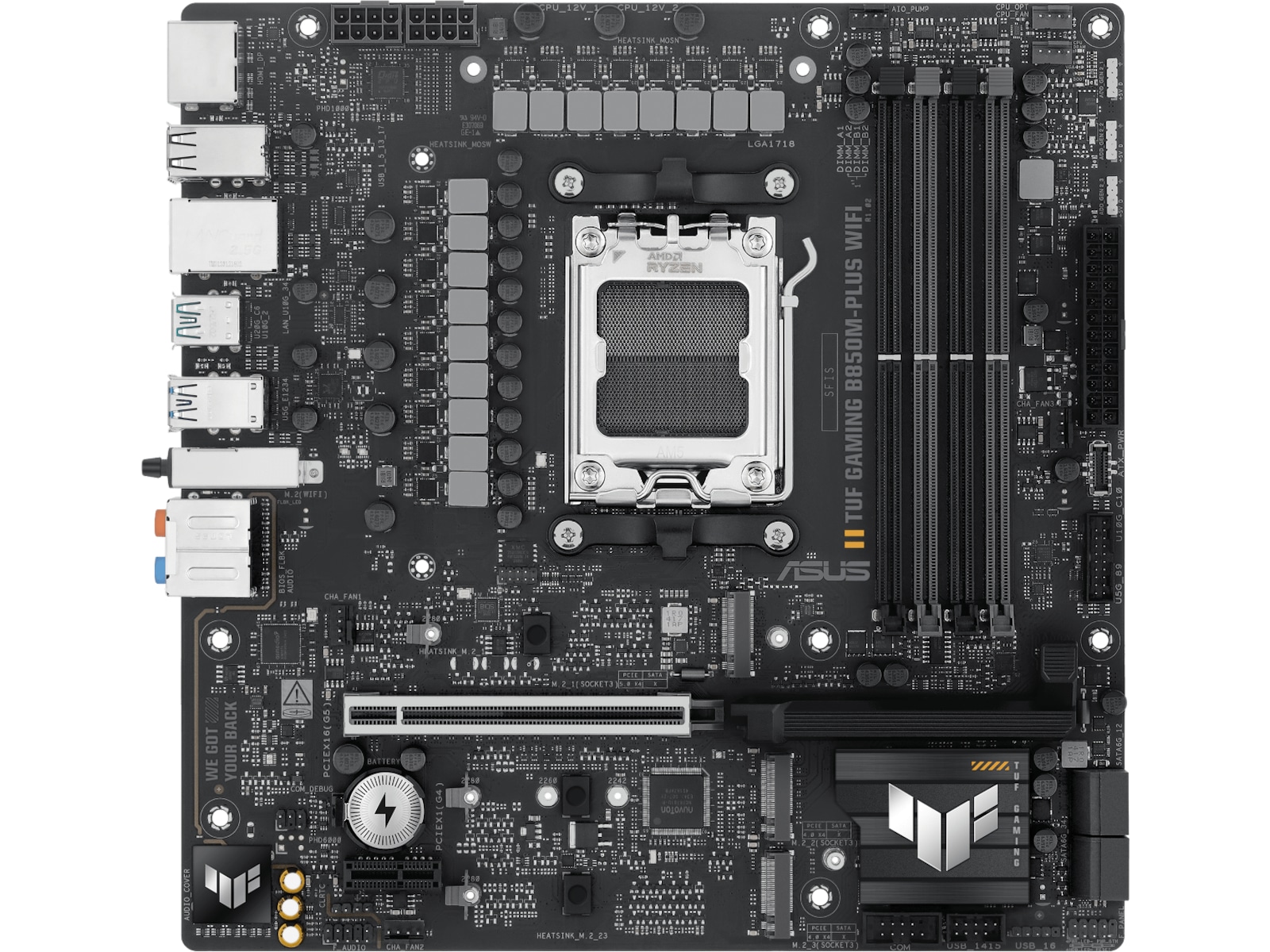 ASUS TUF GAMING B850M-PLUS WIFI Bundkort AMD Socket