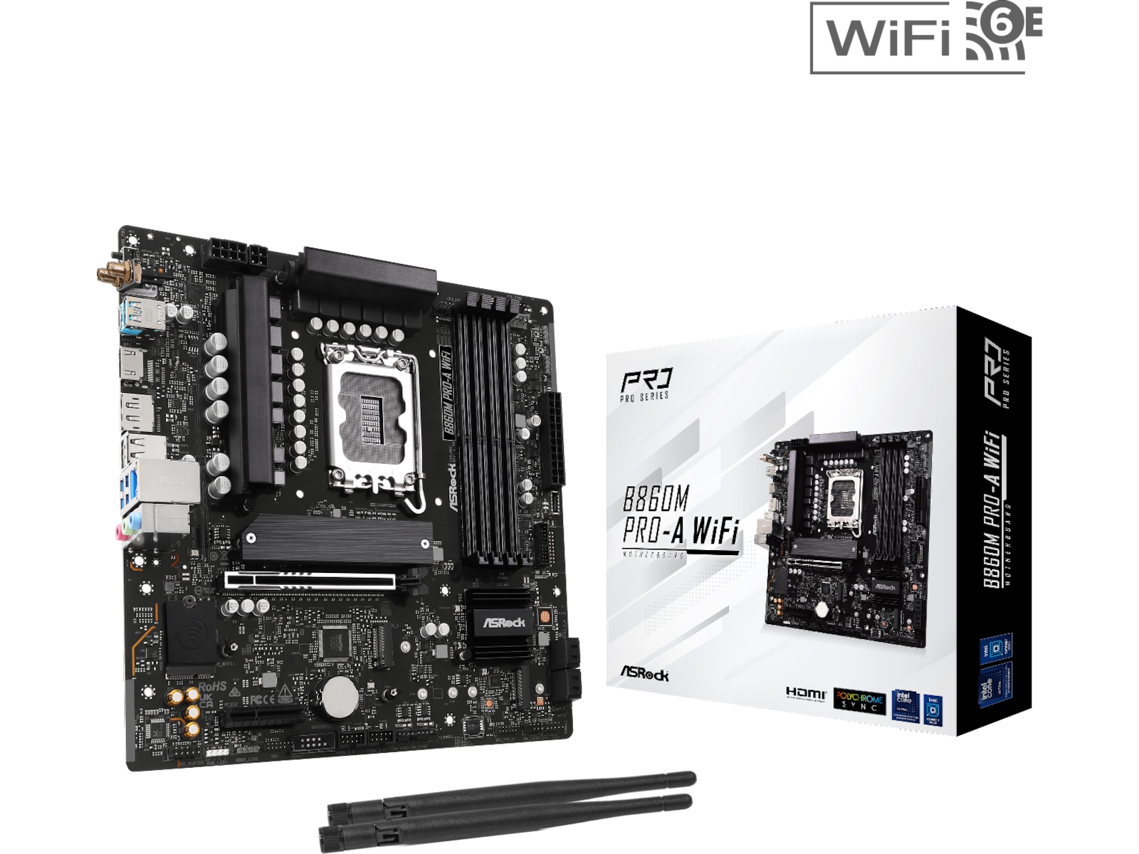 ASRock B860M Pro-A WiFi Bundkort Intel Socket