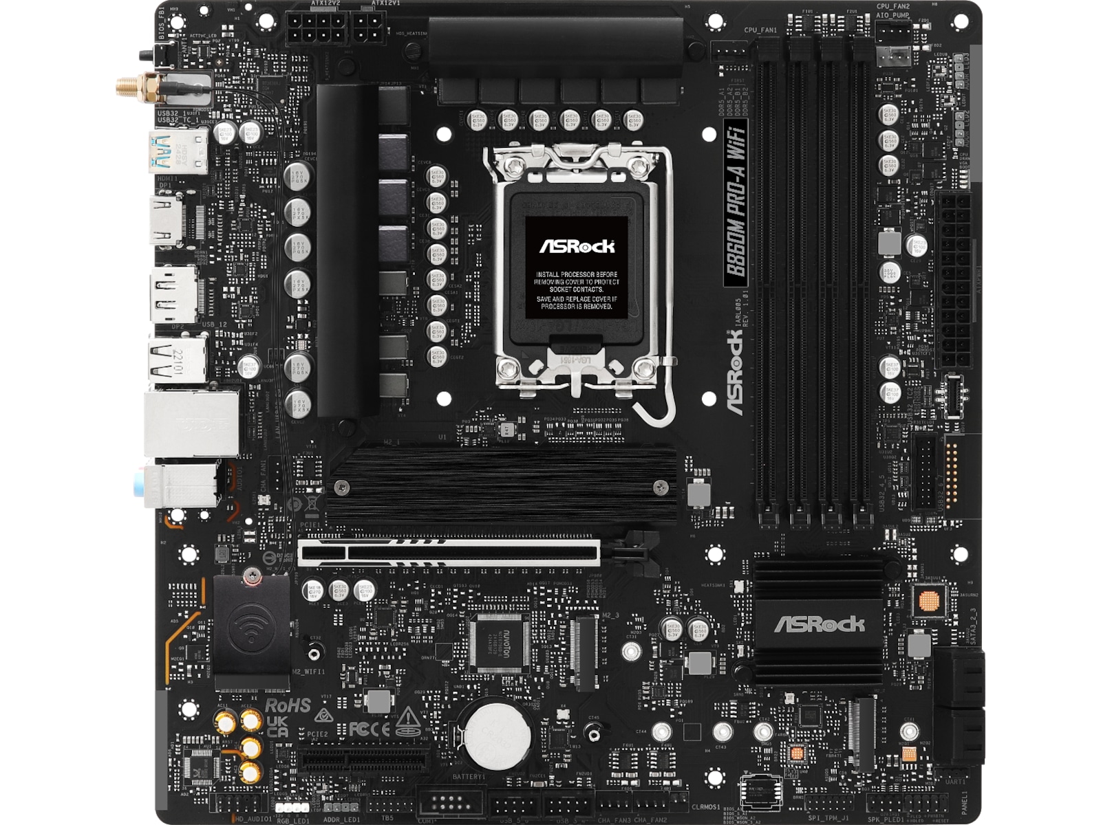 ASRock B860M Pro-A WiFi Bundkort Intel Socket