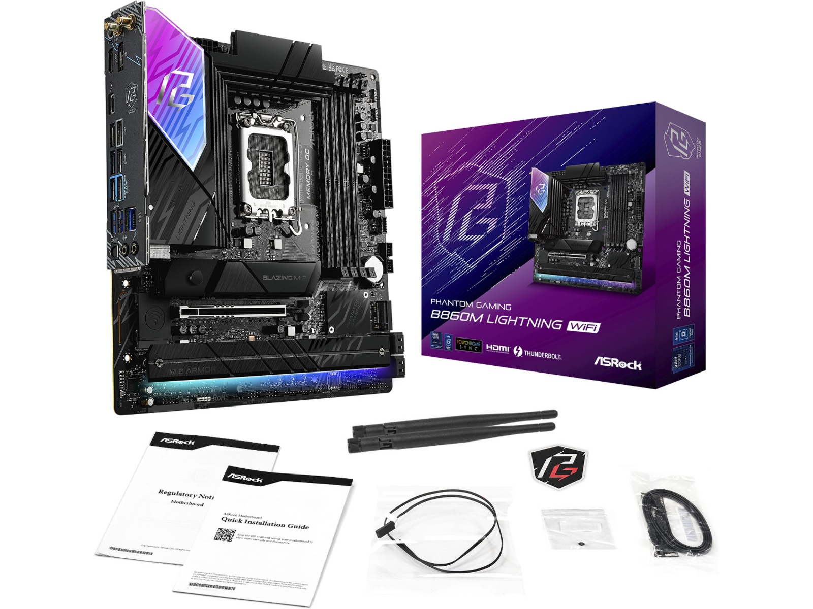 ASRock B860M Lightning WiFi Bundkort Intel Socket