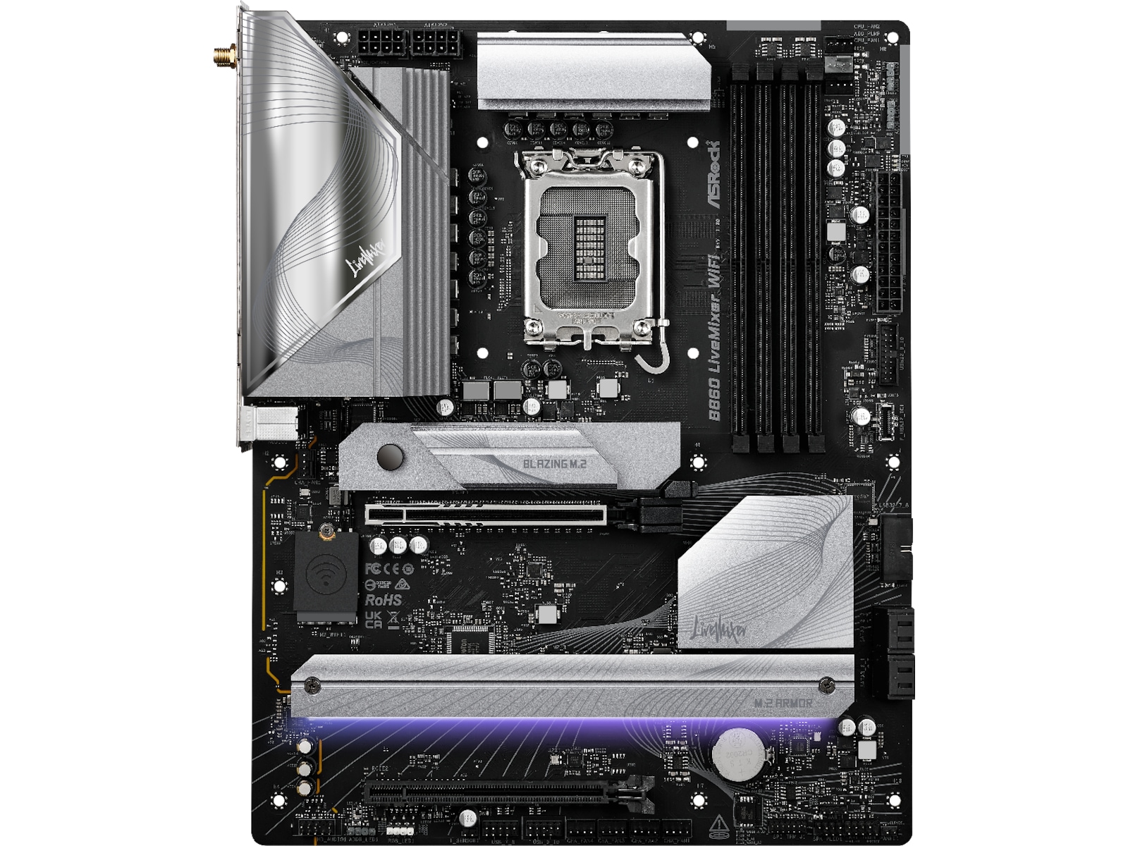 ASRock B860 LiveMixer WiFi Bundkort Intel Socket