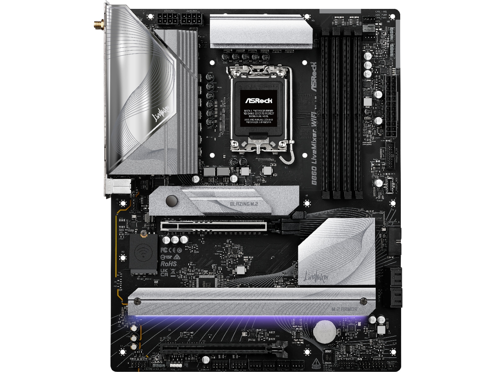 ASRock B860 LiveMixer WiFi Bundkort Intel Socket