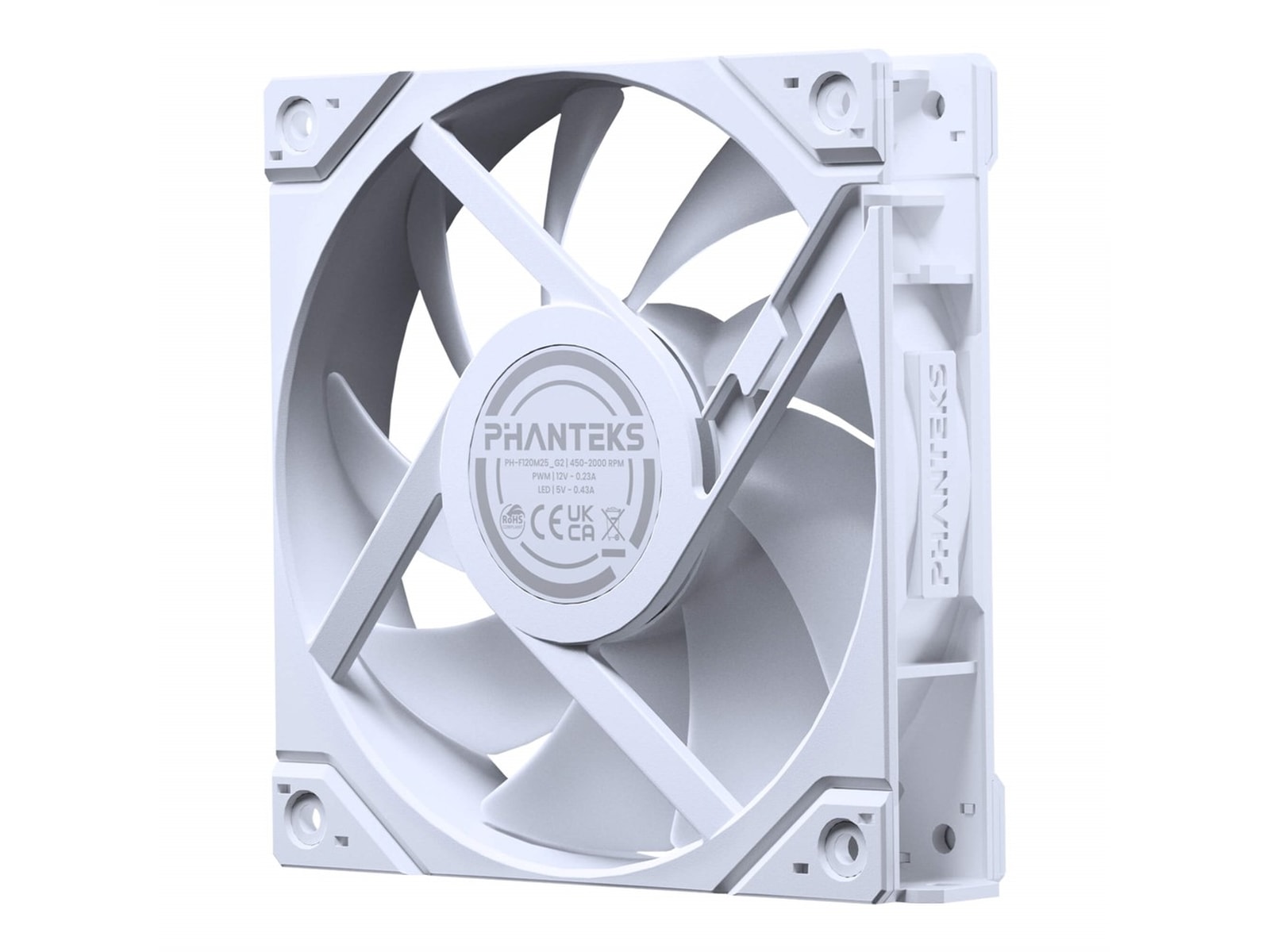 Phanteks M25 Gen2 120mm DRGB Reversed Ventilator (hvidt) Blæsere