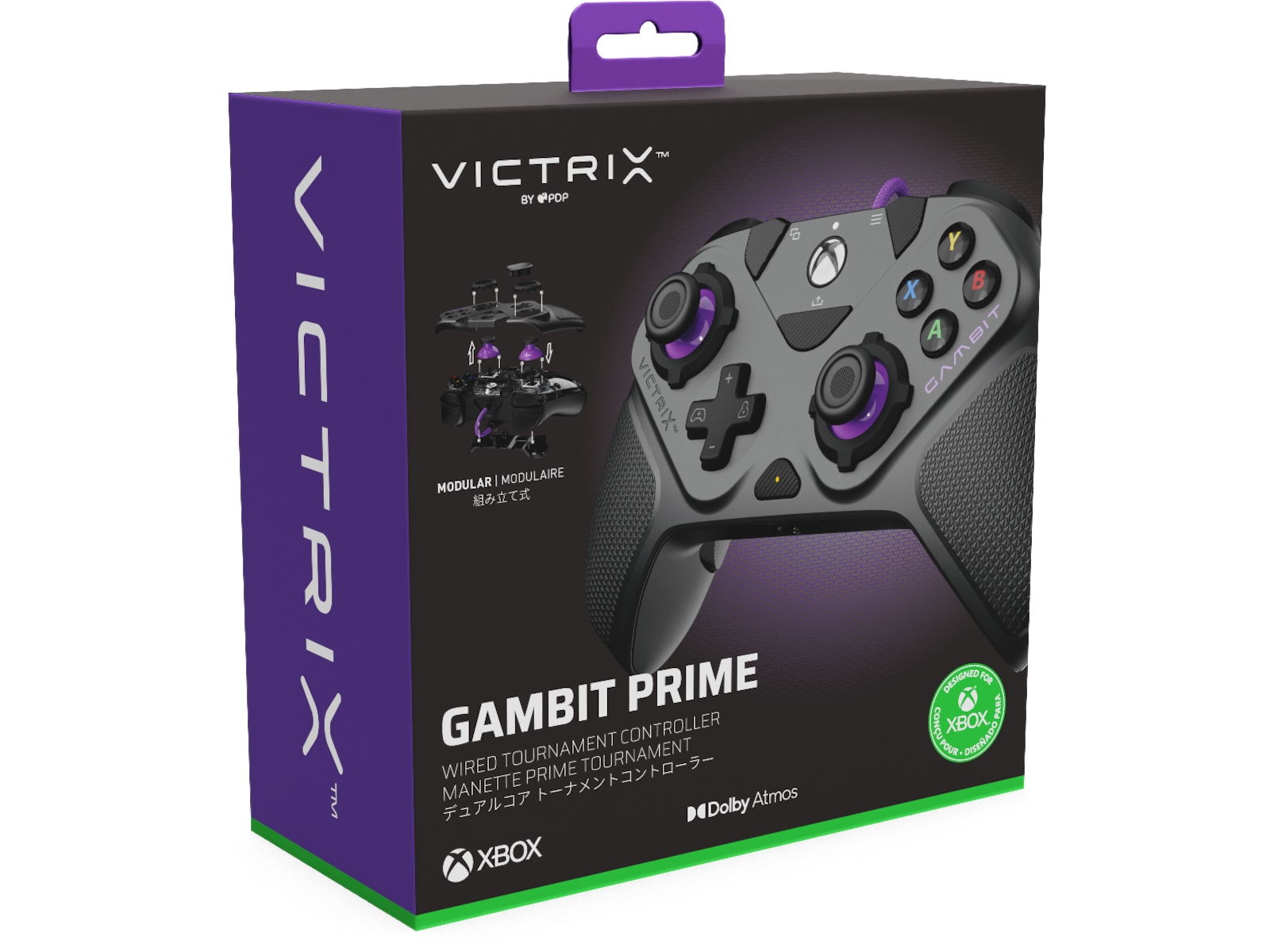 PDP Victrix Gambit Prime XSX kabelført controller (grå) Tilbehør til spilkonsoller