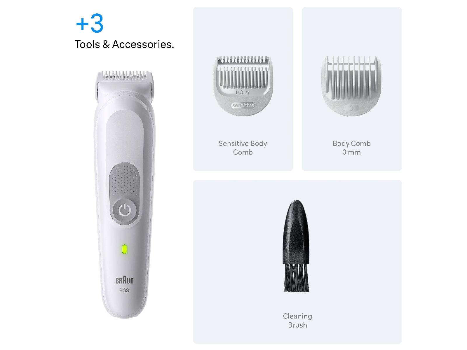 Braun Series 3 kropstrimmer (grå) Barbermaskine