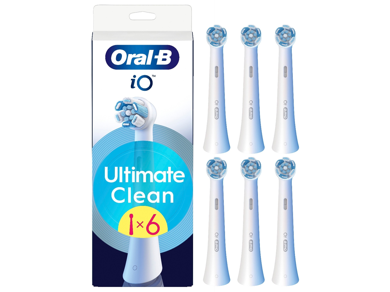 Oral-B iO Ultimate Clean børstehoveder 6 stk. (hvid) Tandbørstehoveder