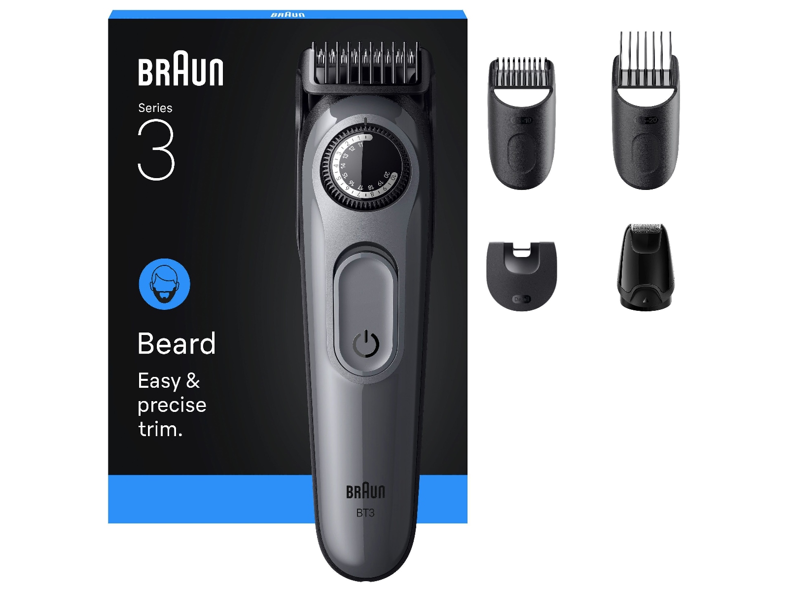 Braun Series 3 skægtrimmer (grå) Barbermaskine