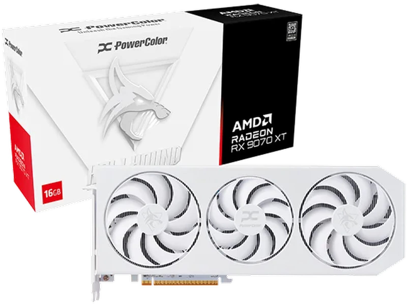 PowerColor Hellhound Spectral AMD Radeon RX 9070 XT (hvidt) Grafikkort