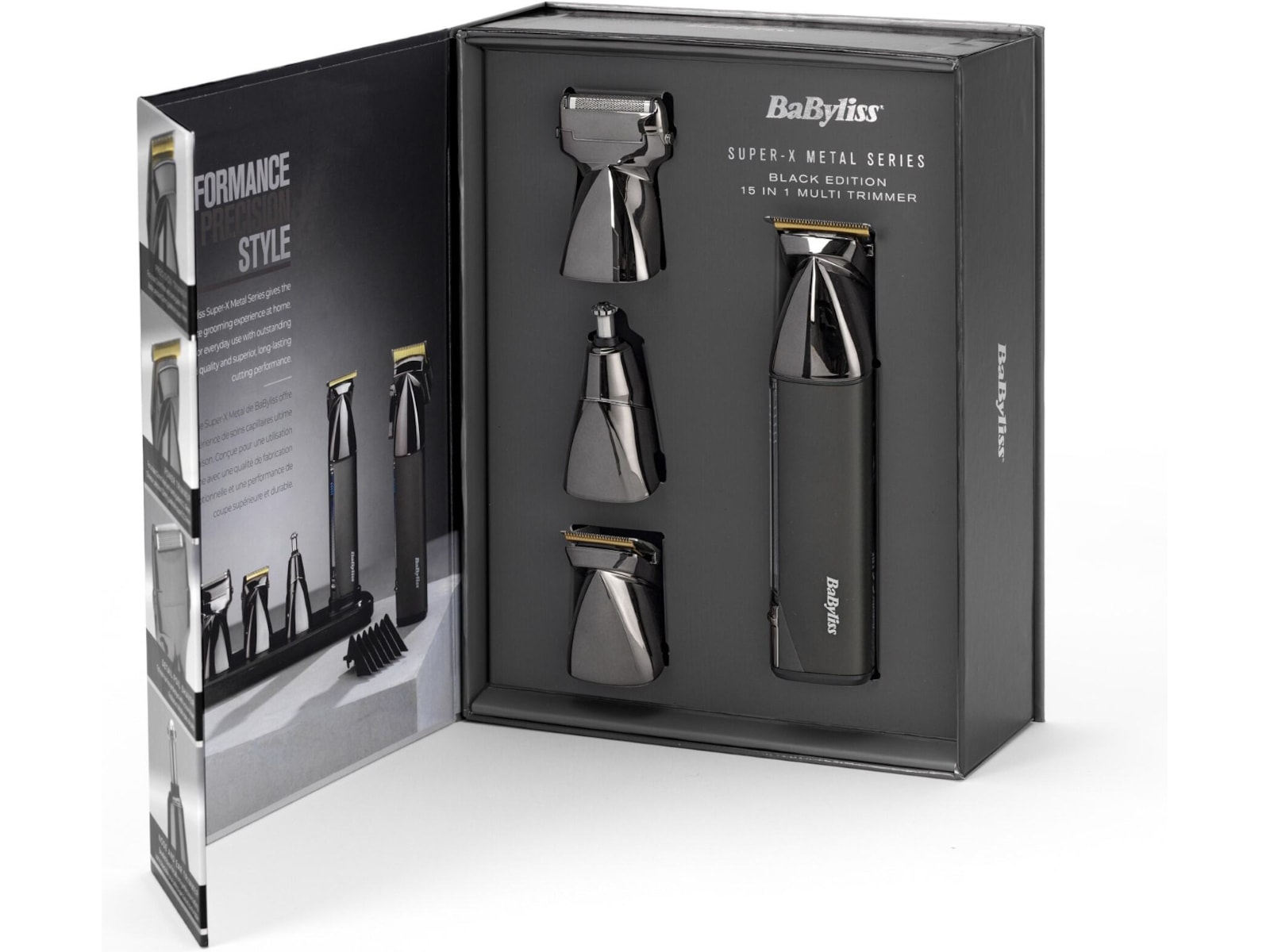 BaByliss Super X Metal 15-i-1 trådløs multitrimmer (sort) Hårtrimmer