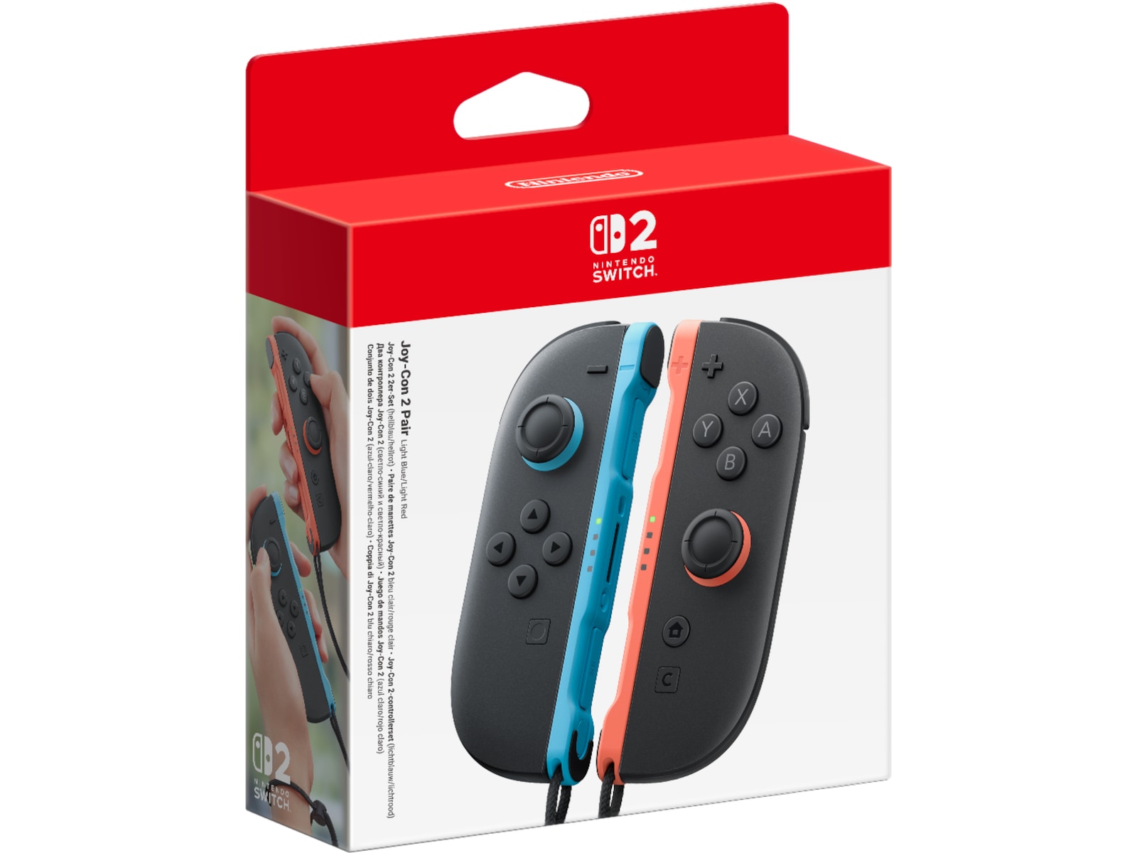 Nintendo Switch 2 Joy-Con 2 Controller (Light Blue/Light Red) Tilbehør til spilkonsoller