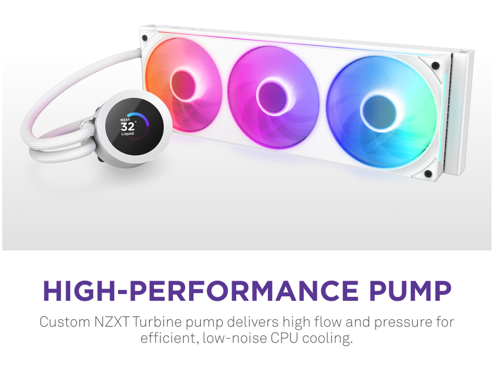 NZXT Kraken Plus 360 RGB Køler (hvidt) CPU - Vandkøling