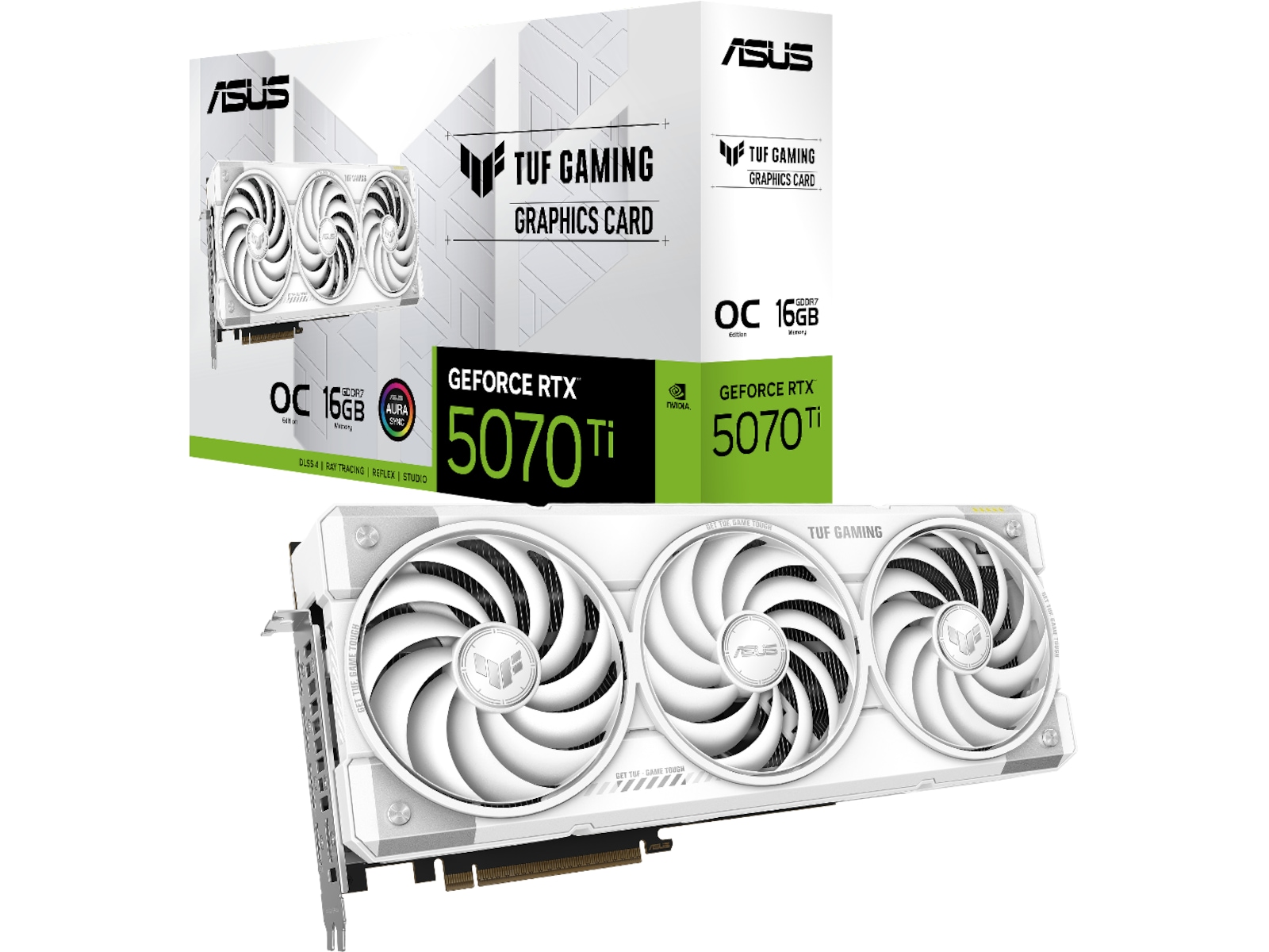 Asus TUF Gaming GeForce RTX 5070 Ti OC (hvidt) Grafikkort