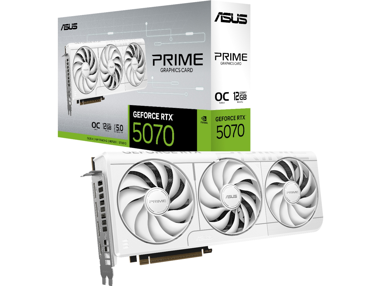 Asus Prime GeForce RTX 5070 OC (hvidt) Grafikkort