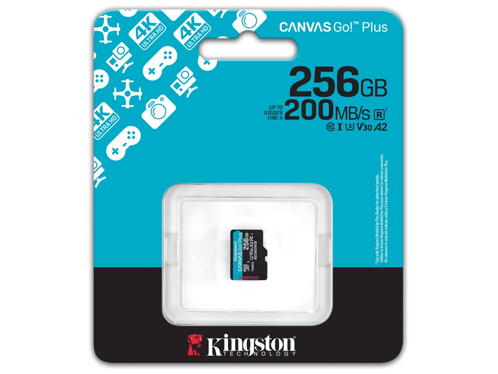 Kingston Canvas Go! Plus microSD 256GB Flash-hukommelse