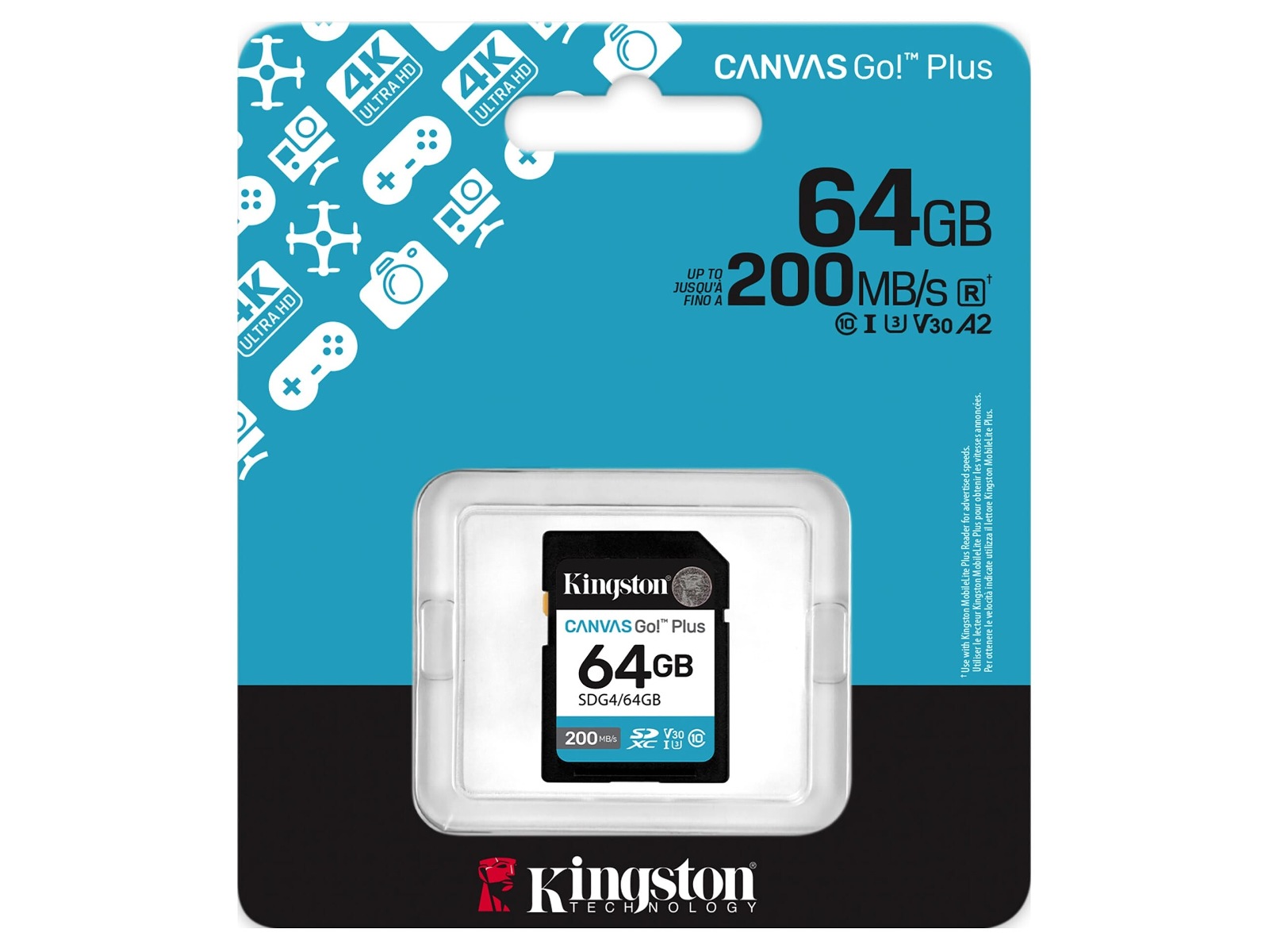 Kingston Canvas Go! Plus SDXC 64GB Flash-hukommelse