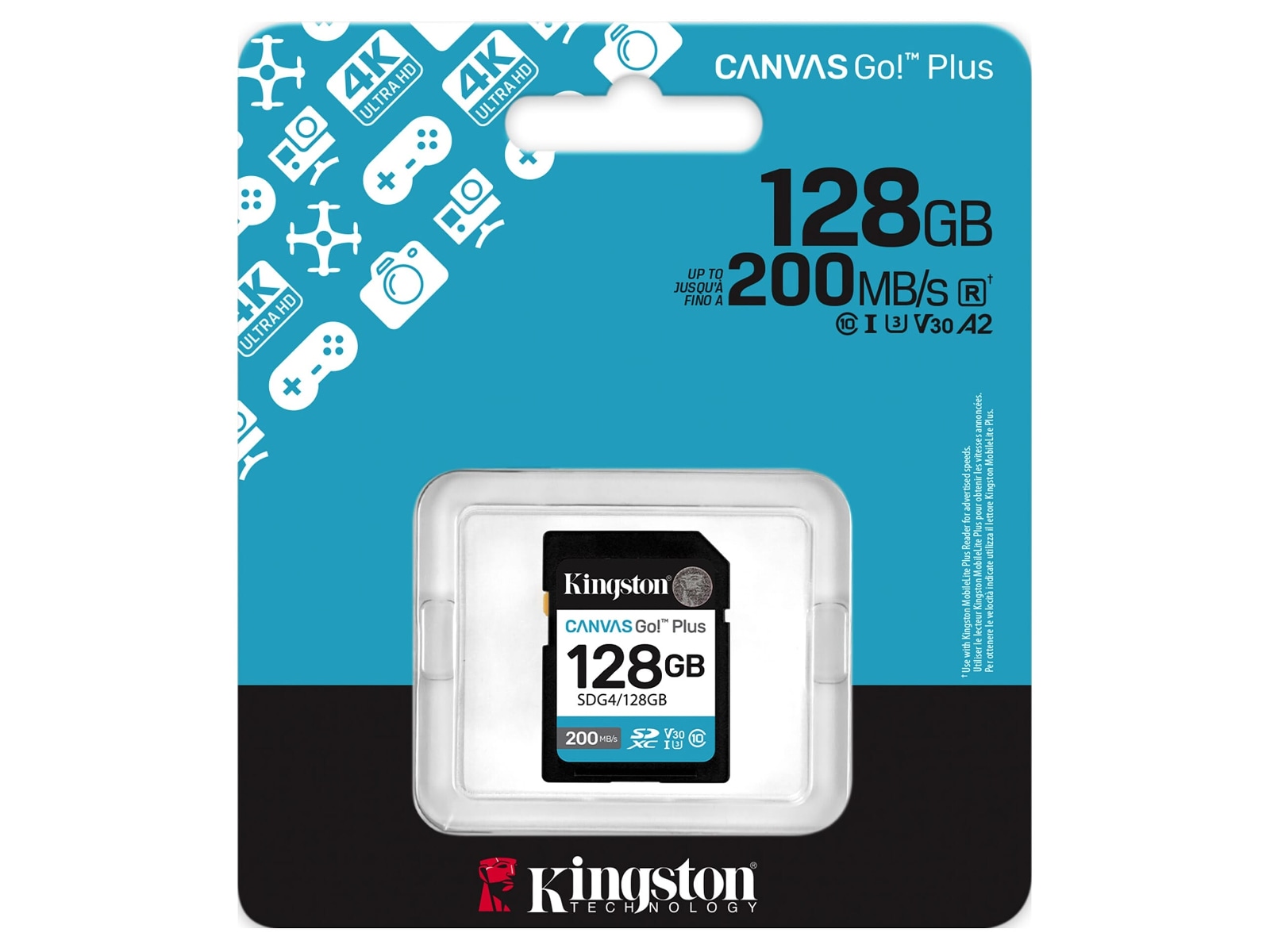 Kingston Canvas Go! Plus SDXC 128GB Flash-hukommelse