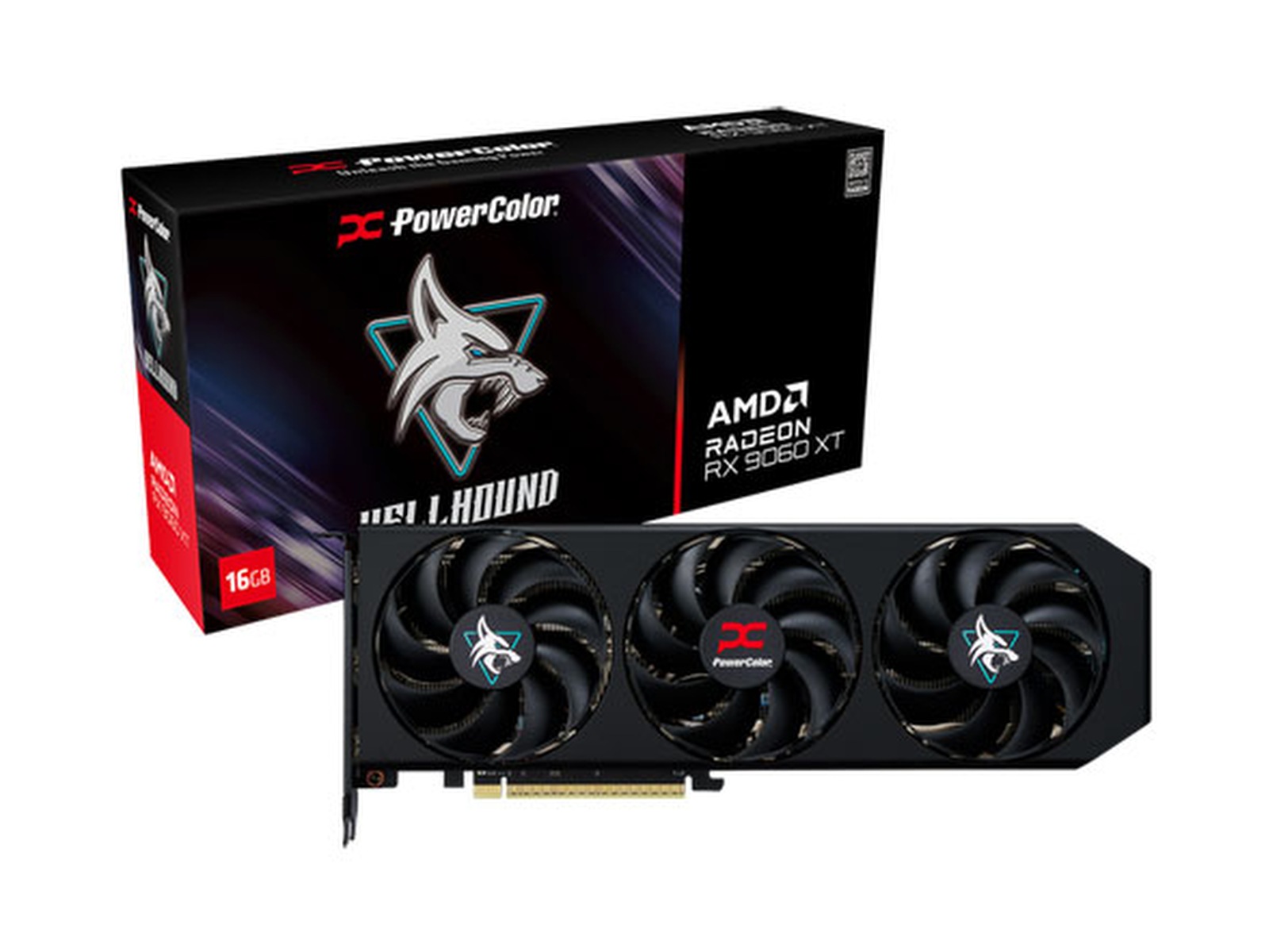 PowerColor Hellhound AMD Radeon RX 9060 XT Grafikkort