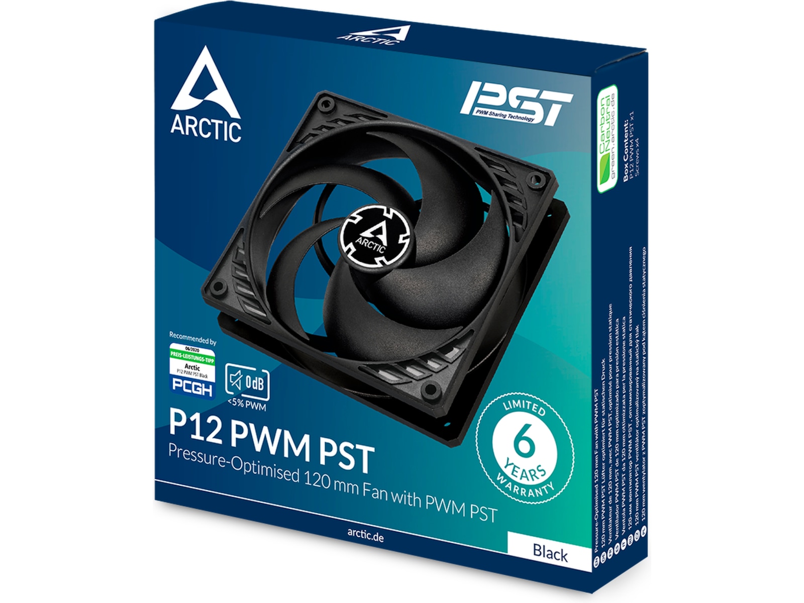 Arctic P12 PWM PST 120mm Ventilator (sort) Blæsere