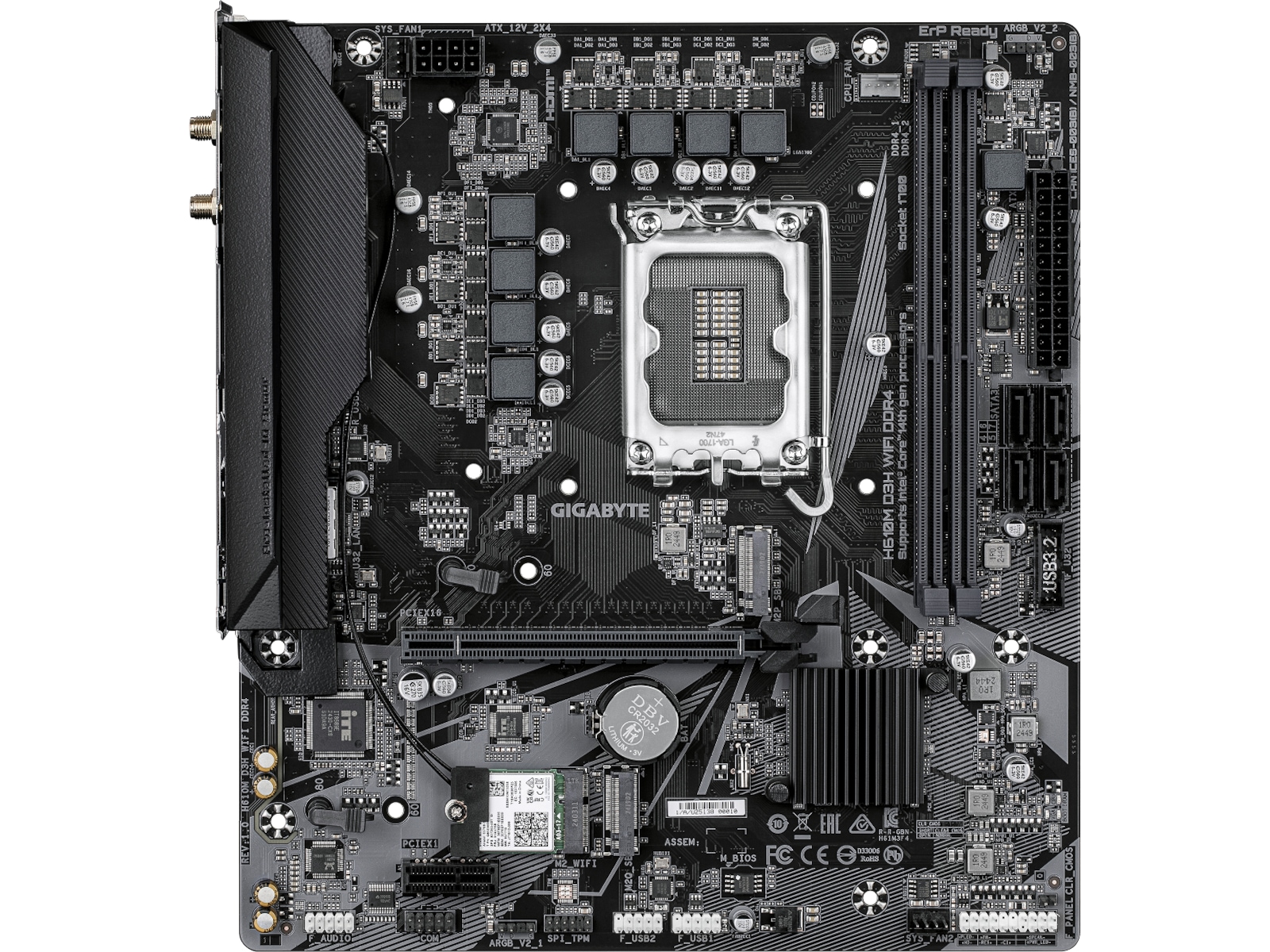 Gigabyte H610M D3H DDR4 WIFI Bundkort Intel Socket