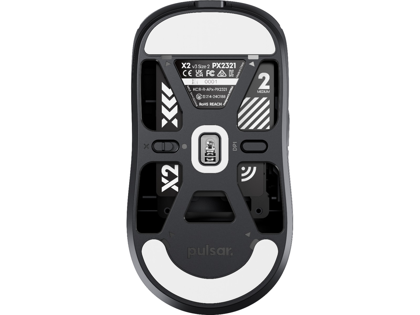 Pulsar X2 V3 Medium Trådløs Gamingmus (Sort) Gamingmus