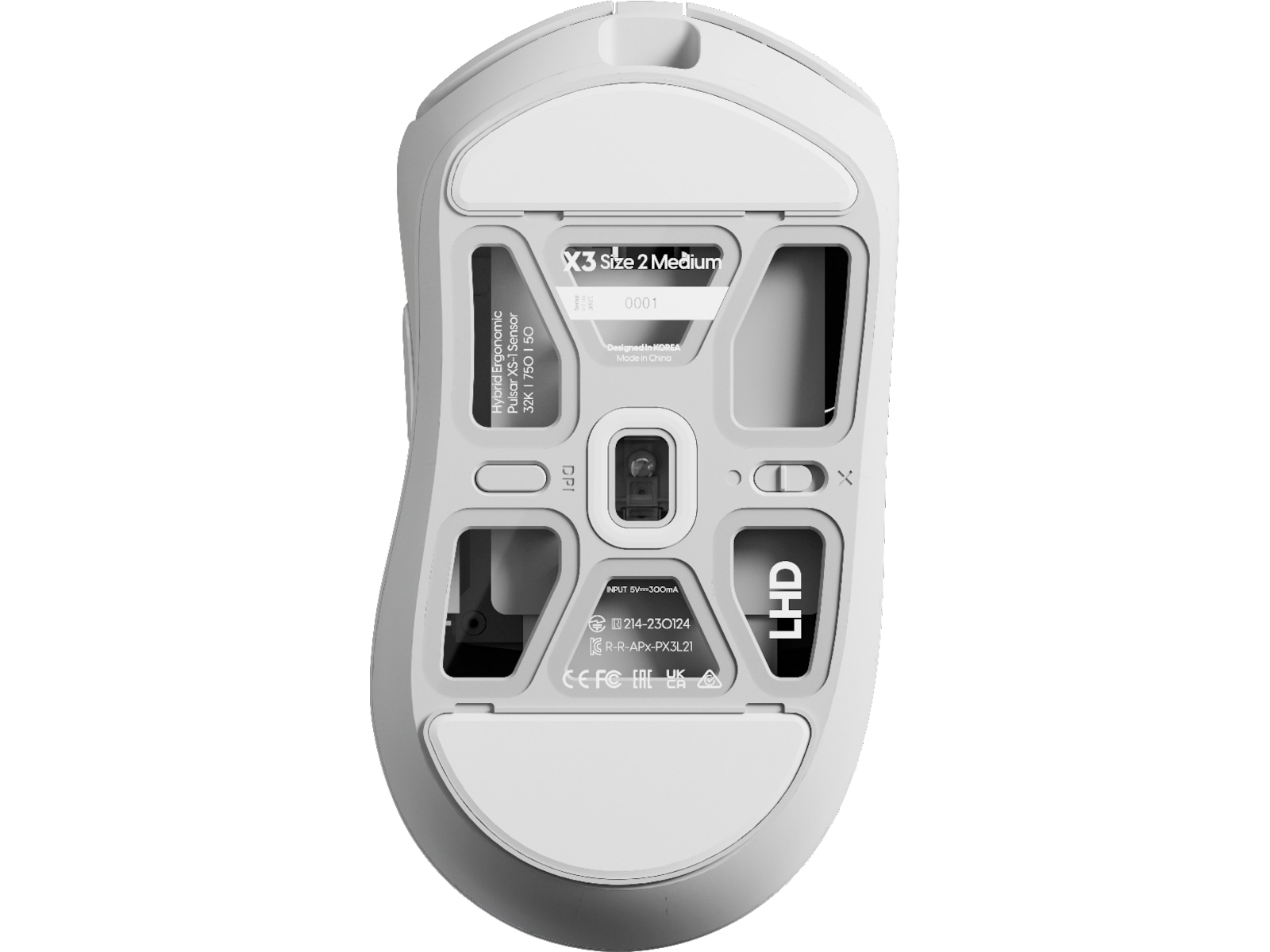 Pulsar X3 LHD Medium Trådløs Gamingmus (hvit) Gamingmus