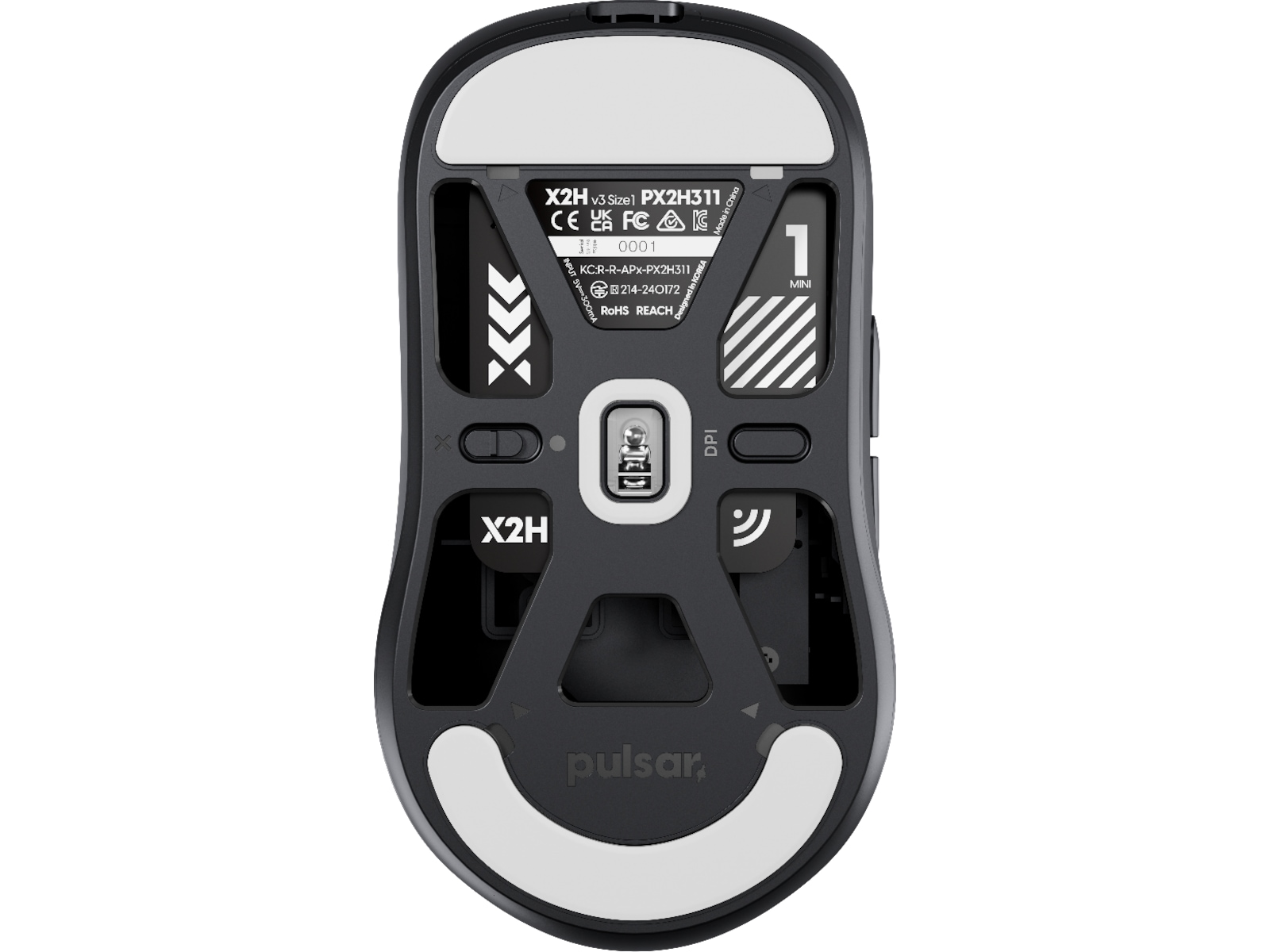 Pulsar X2H V3 Mini Trådløs Gamingmus (sort) Gamingmus