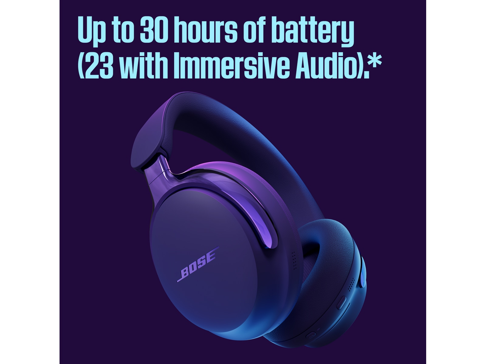 Bose QuietComfort ULTRA II Trådløse Hovedtelefoner (midnight violet) Høretelefoner