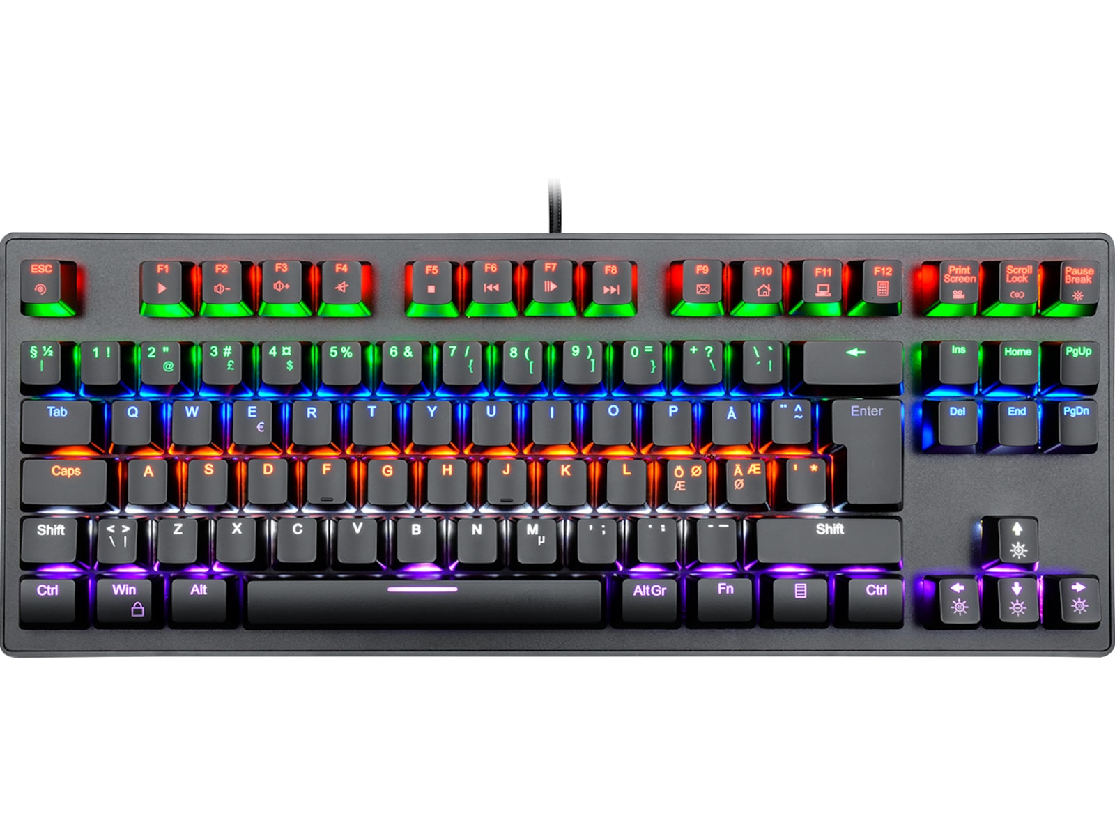 Zar Gaming Tastatur TKL Gaming keyboard Komplett.dk